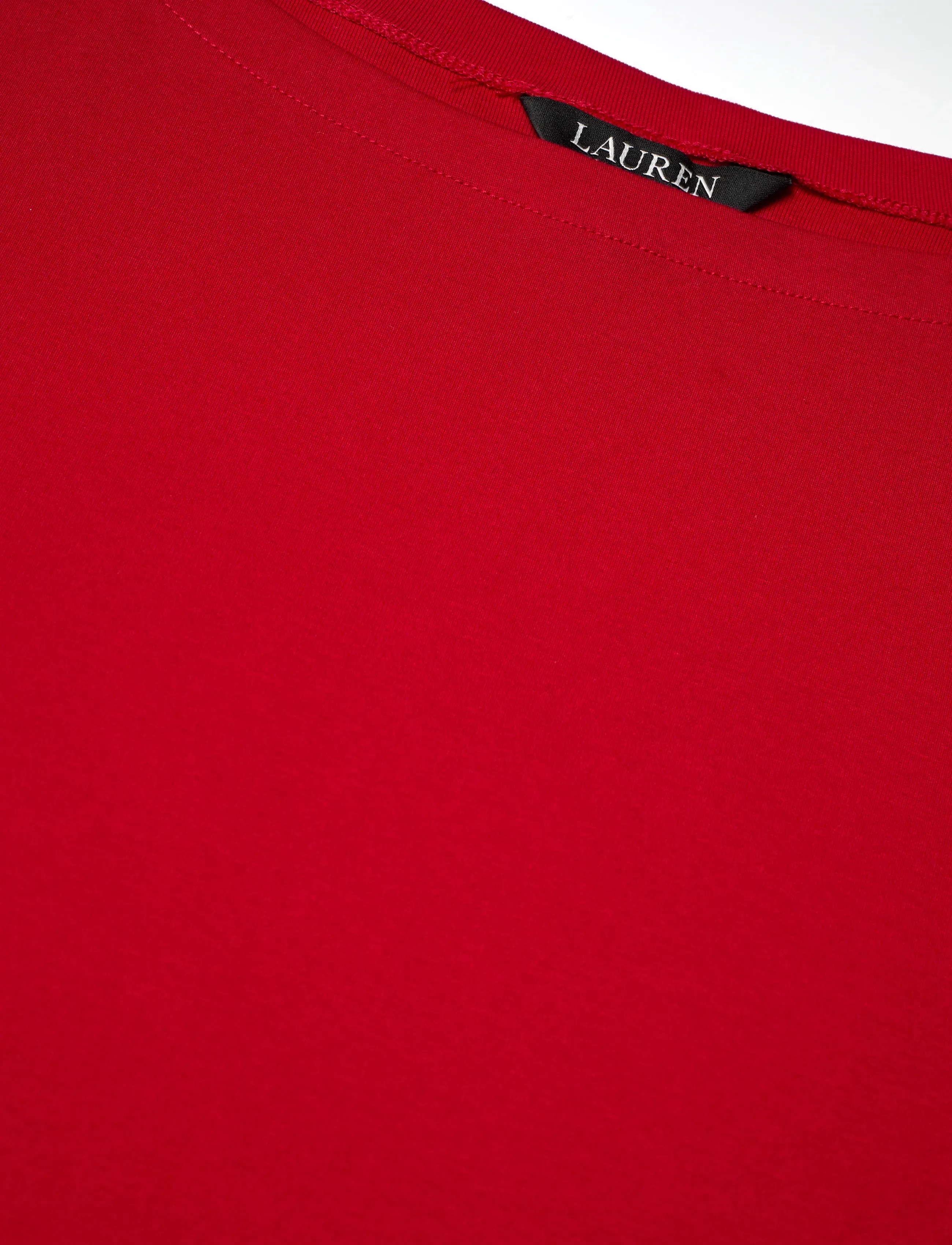 Lauren Ralph Lauren - Stretch Cotton Boatneck Tee - kurzärmelige blusen - cruise red - 2