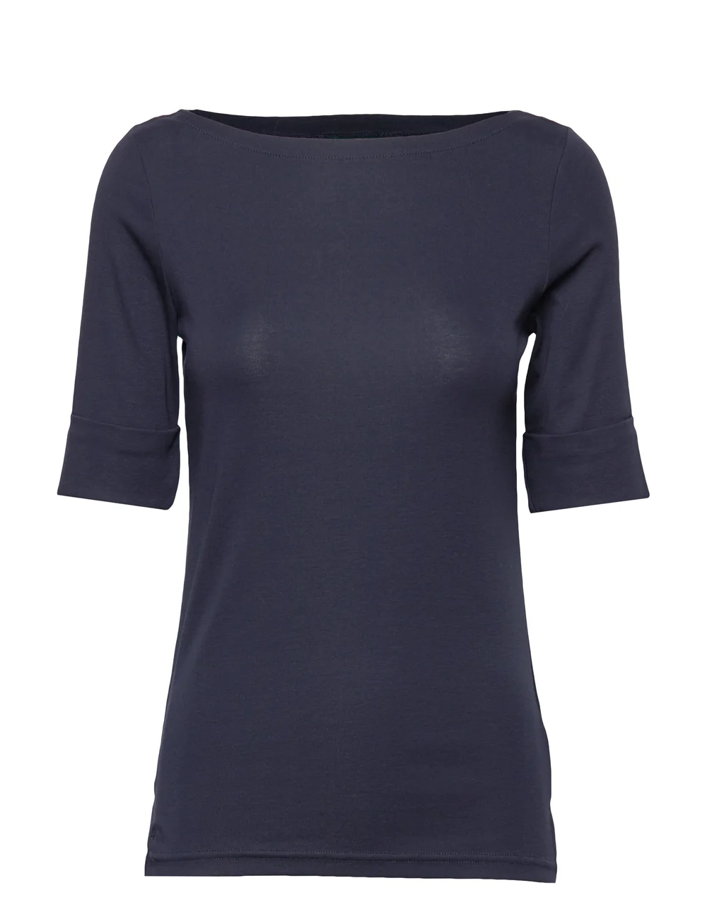 Lauren Ralph Lauren - Stretch Cotton Boatneck Tee - t-särgid - lauren navy - 0