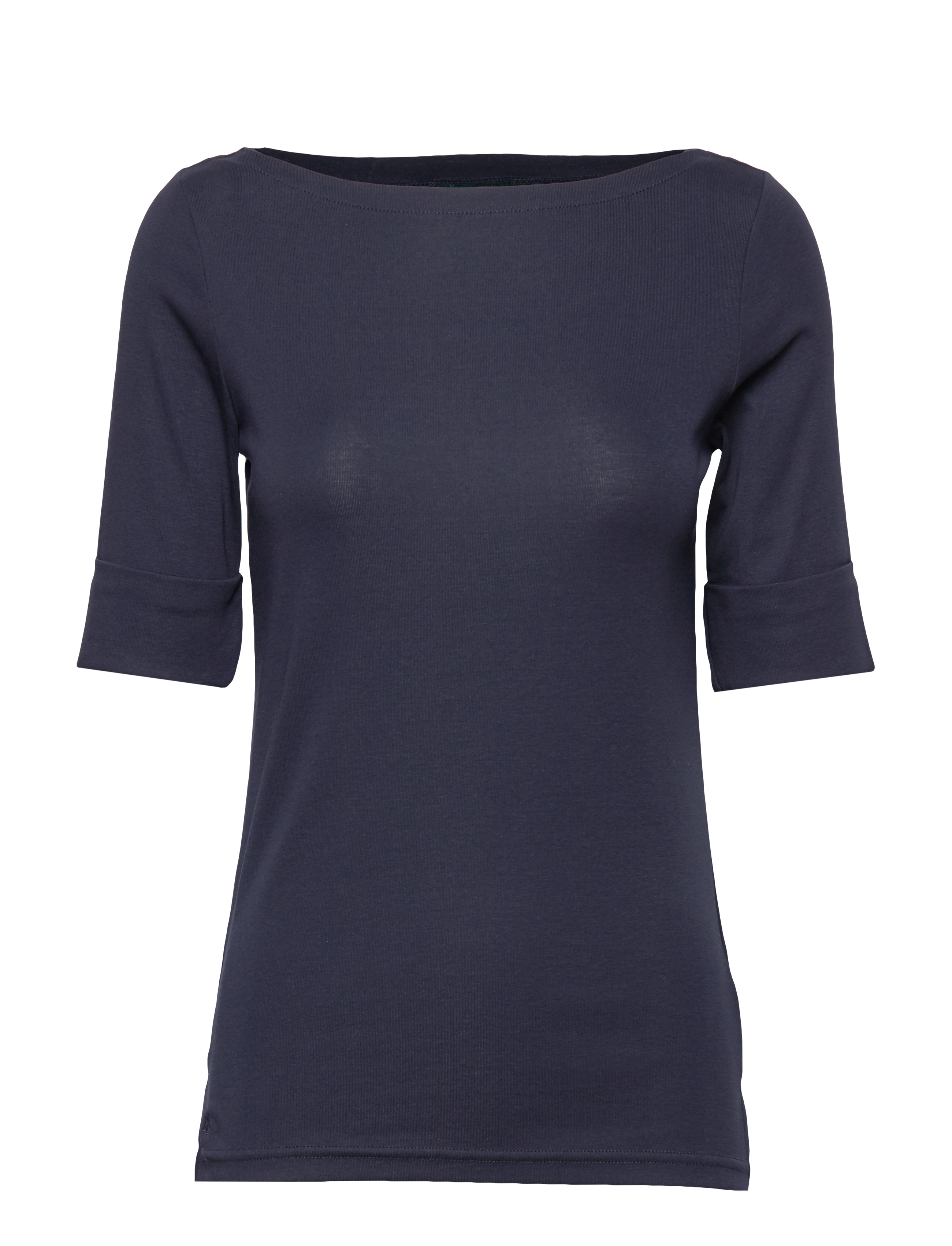 Lauren Ralph Lauren Stretch Cotton Boatneck Tee - Kortærmede bluser - LAUREN NAVY / navy