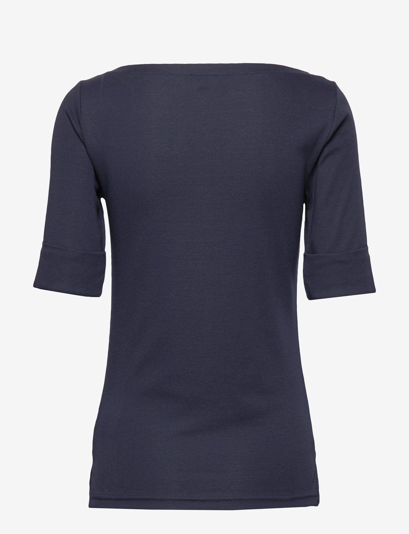 Lauren Ralph Lauren - Stretch Cotton Boatneck Tee - t-shirts - lauren navy - 1
