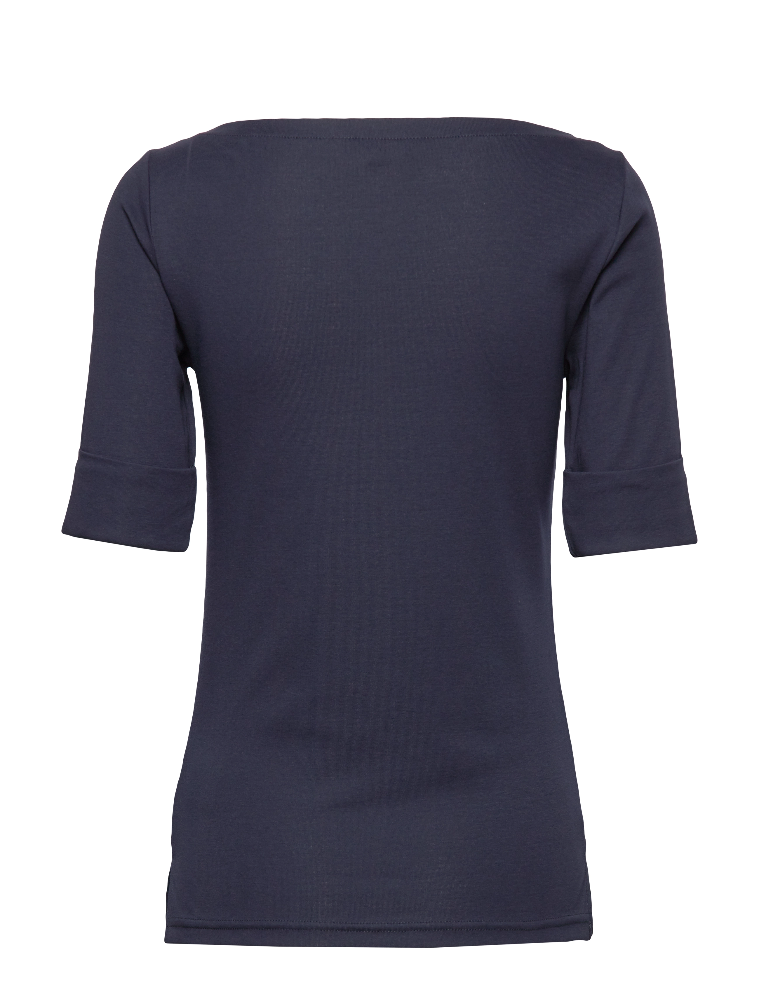 Lauren Ralph Lauren - Stretch Cotton Boatneck Tee - kortærmede bluser - lauren navy - 2