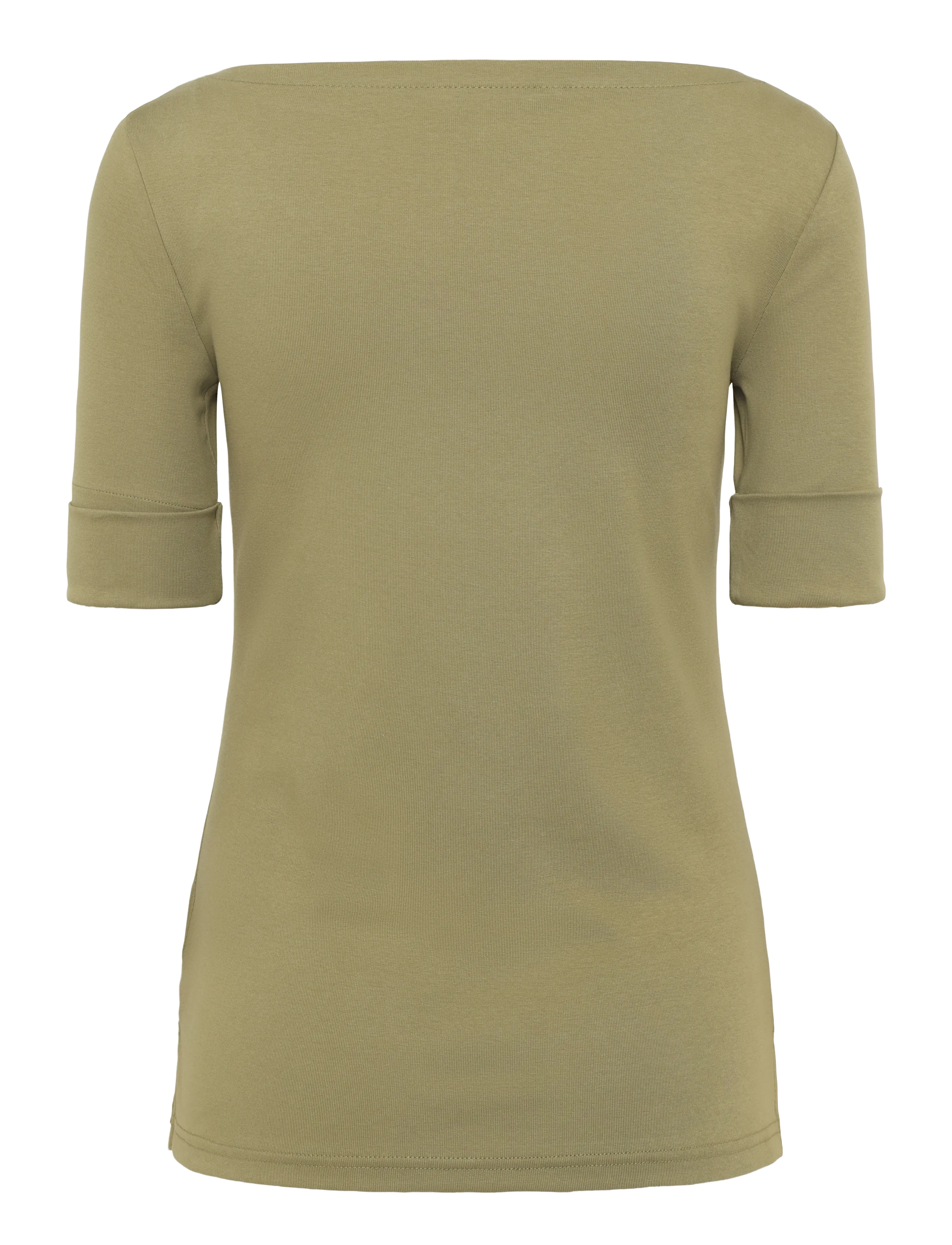 Lauren Ralph Lauren - Topp med båthalsringning bomullsstretch - långärmade toppar - light agave - 2