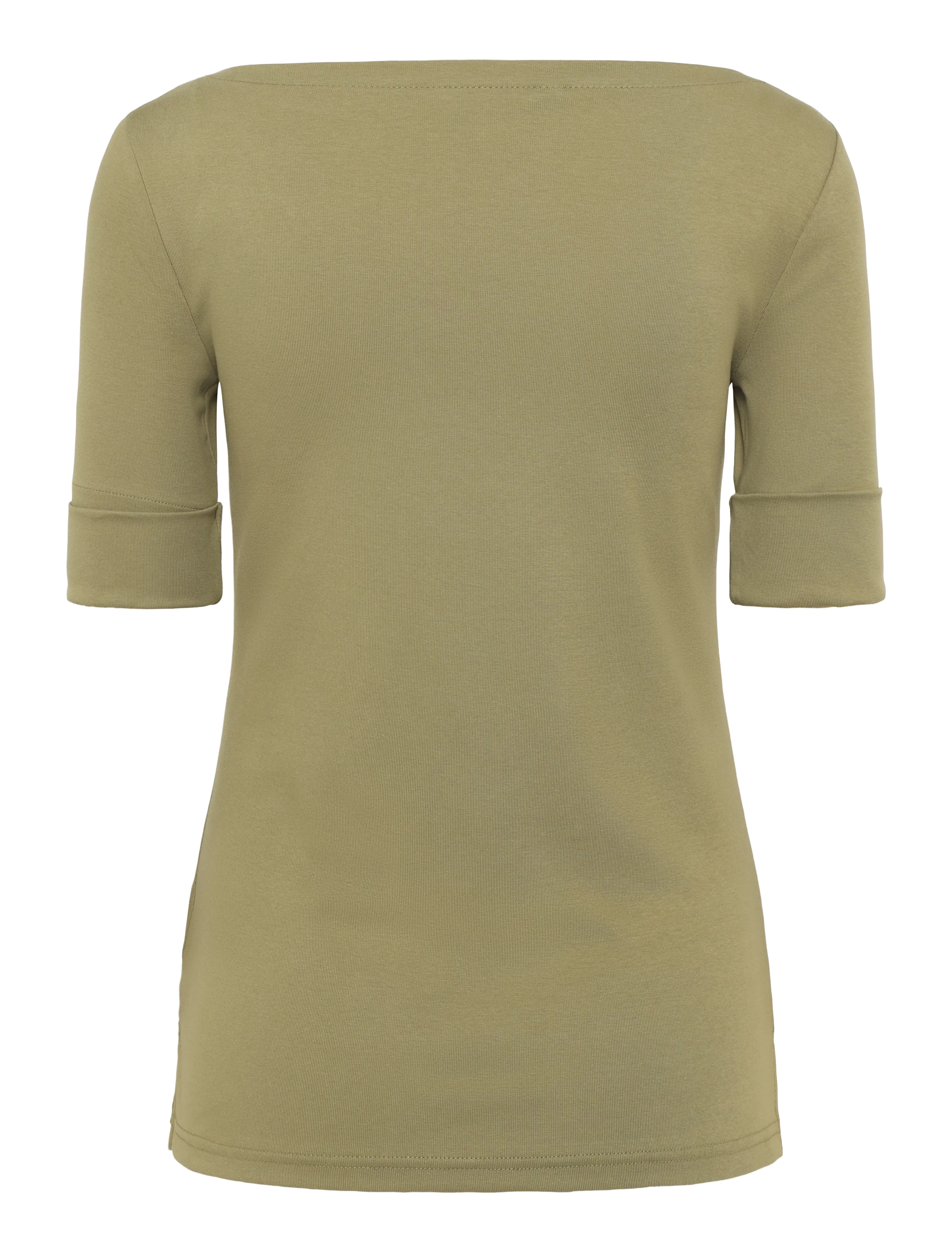 Lauren Ralph Lauren - Stretch Cotton Boatneck Tee - kortærmede bluser - light agave - 2