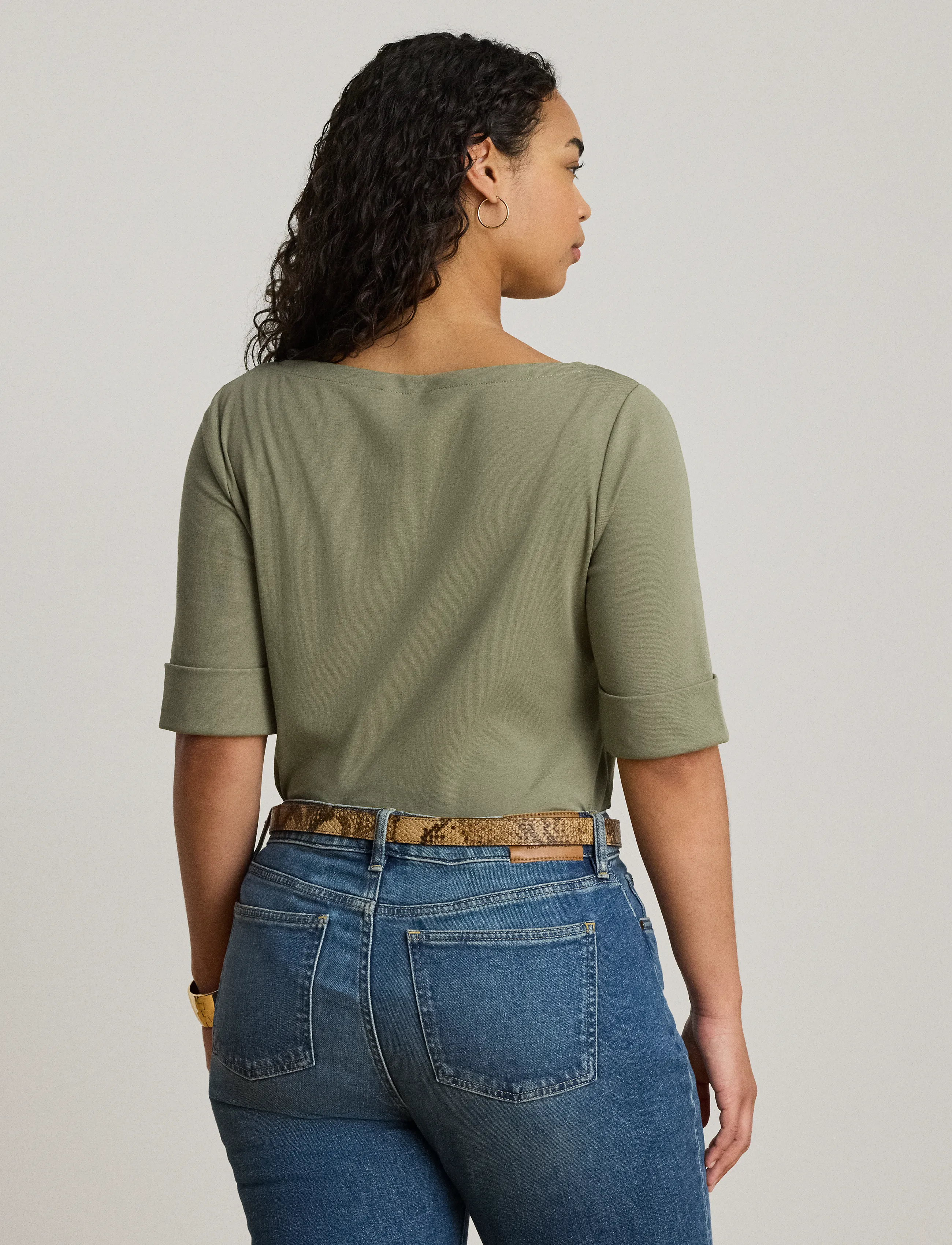 Lauren Ralph Lauren Stretch Cotton Boatneck Tee blusar dam – bild 7