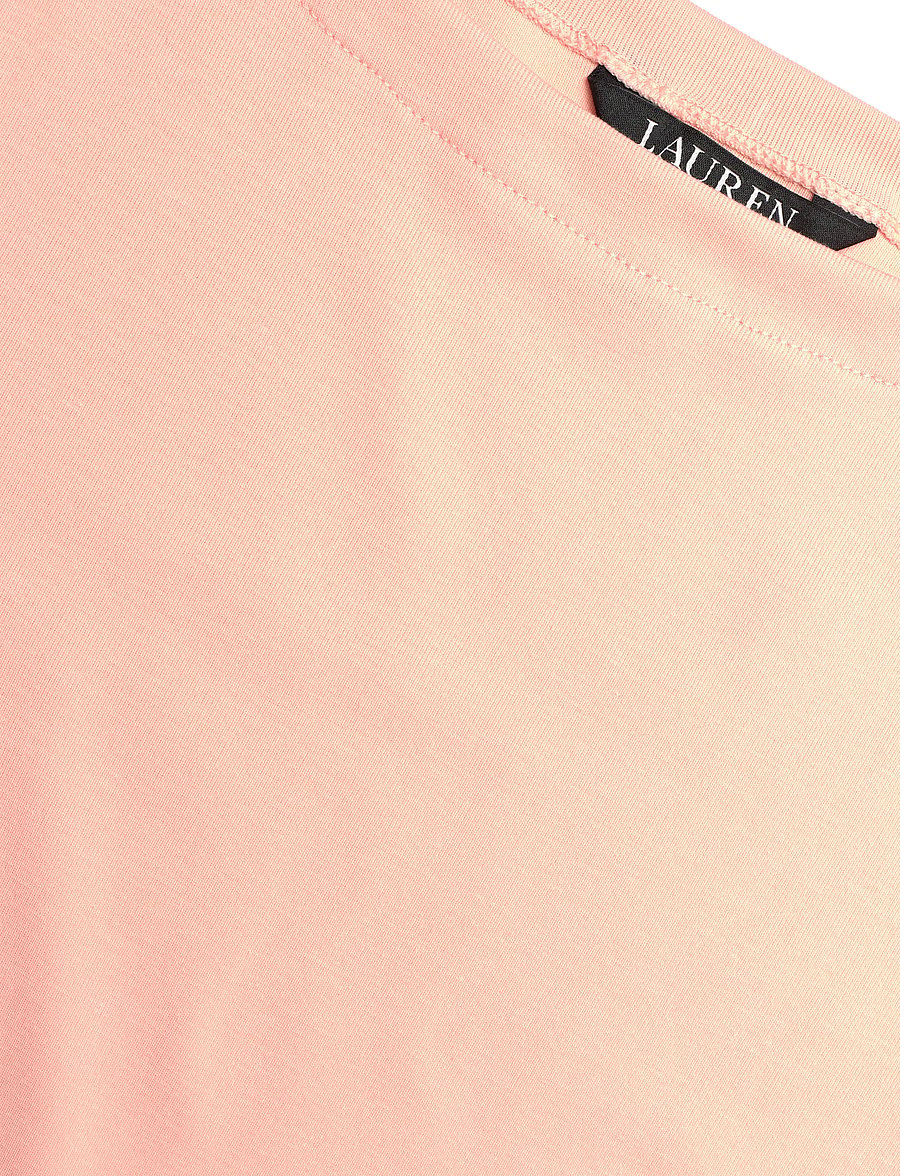 Lauren Ralph Lauren - Stretch Cotton Boatneck Tee - short-sleeved blouses - light portside co - 2