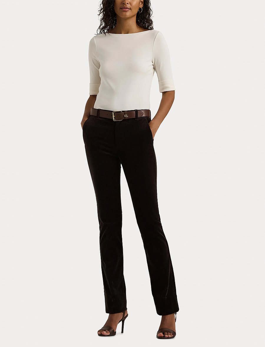Lauren Ralph Lauren - Stretch Cotton Boatneck Tee - langærmede toppe - mascarpone cream - 5