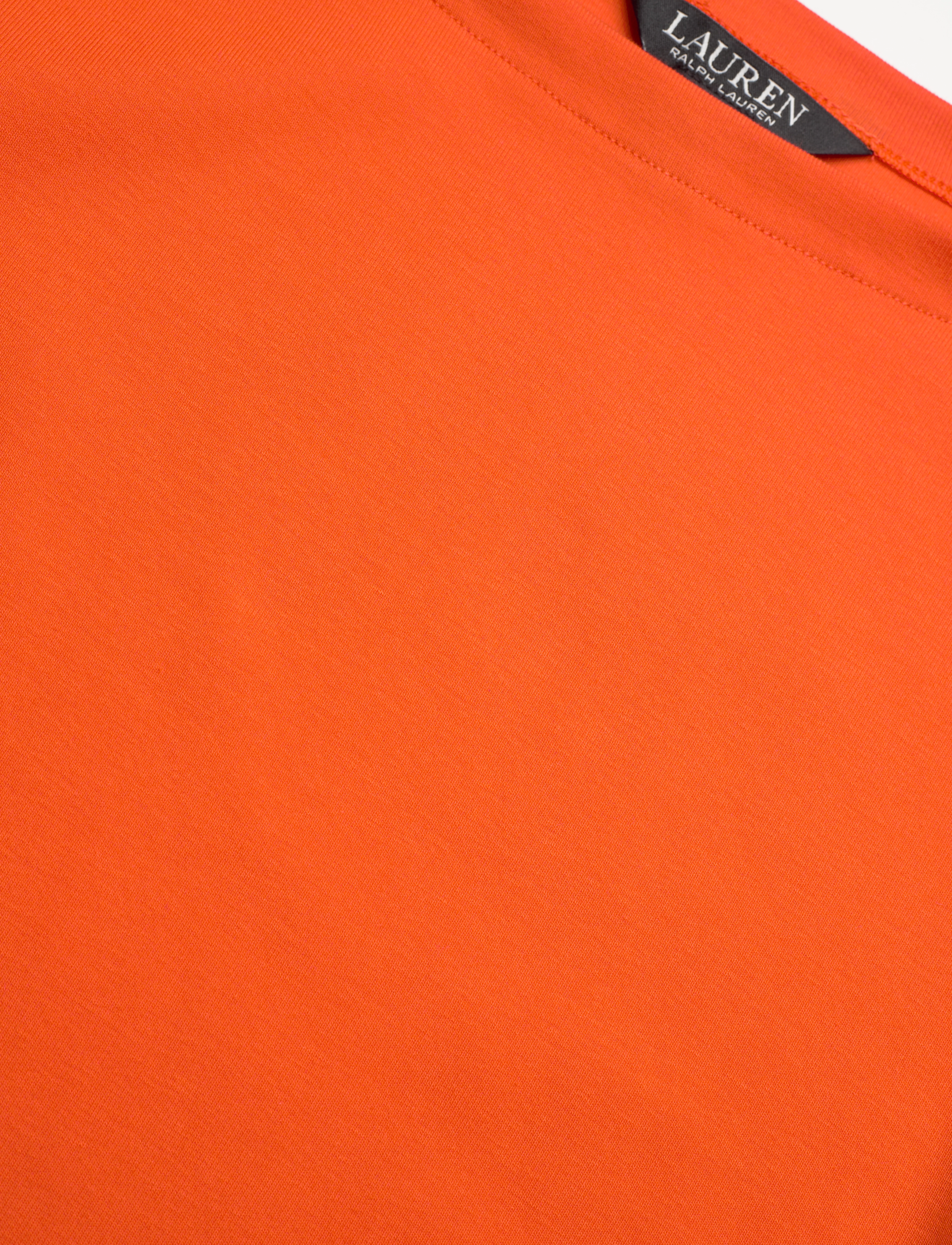 Lauren Ralph Lauren - Stretch Cotton Boatneck Tee - orange lily - 2