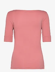 Lauren Ralph Lauren - Stretch Cotton Boatneck Tee - marškinėliai - pink mahogany - 1