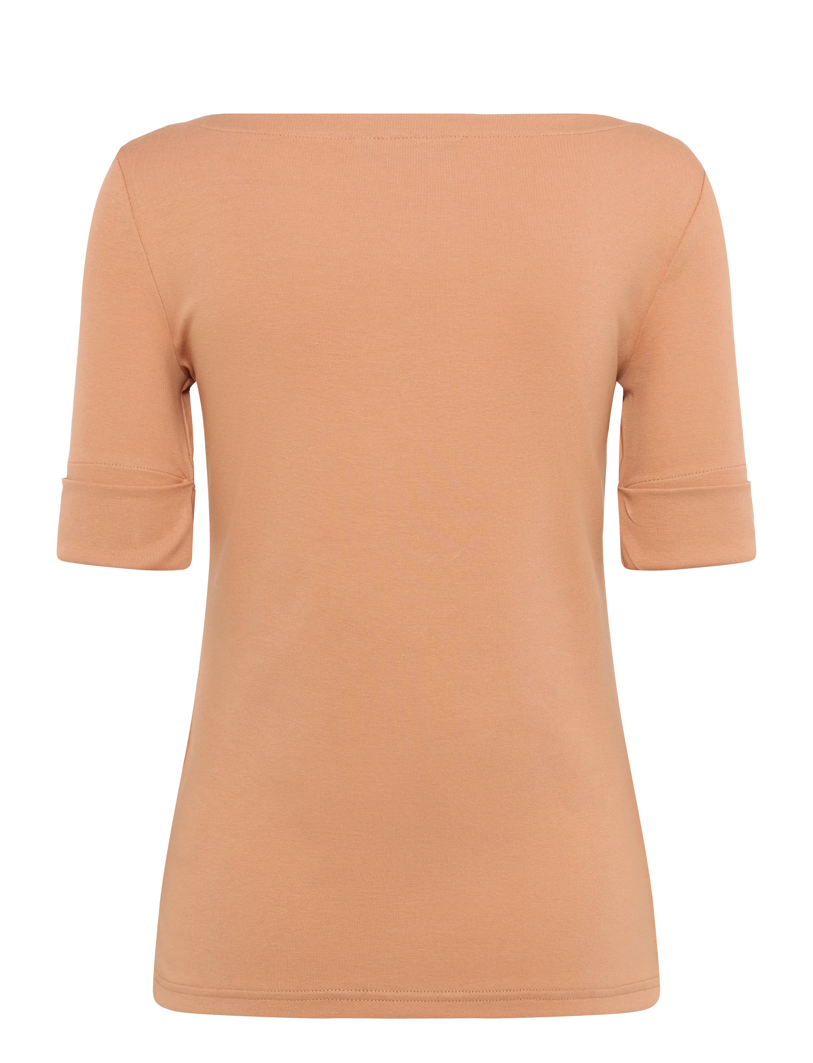 Lauren Ralph Lauren - Stretch Cotton Boatneck Tee - kortærmede bluser - pink sienna - 2