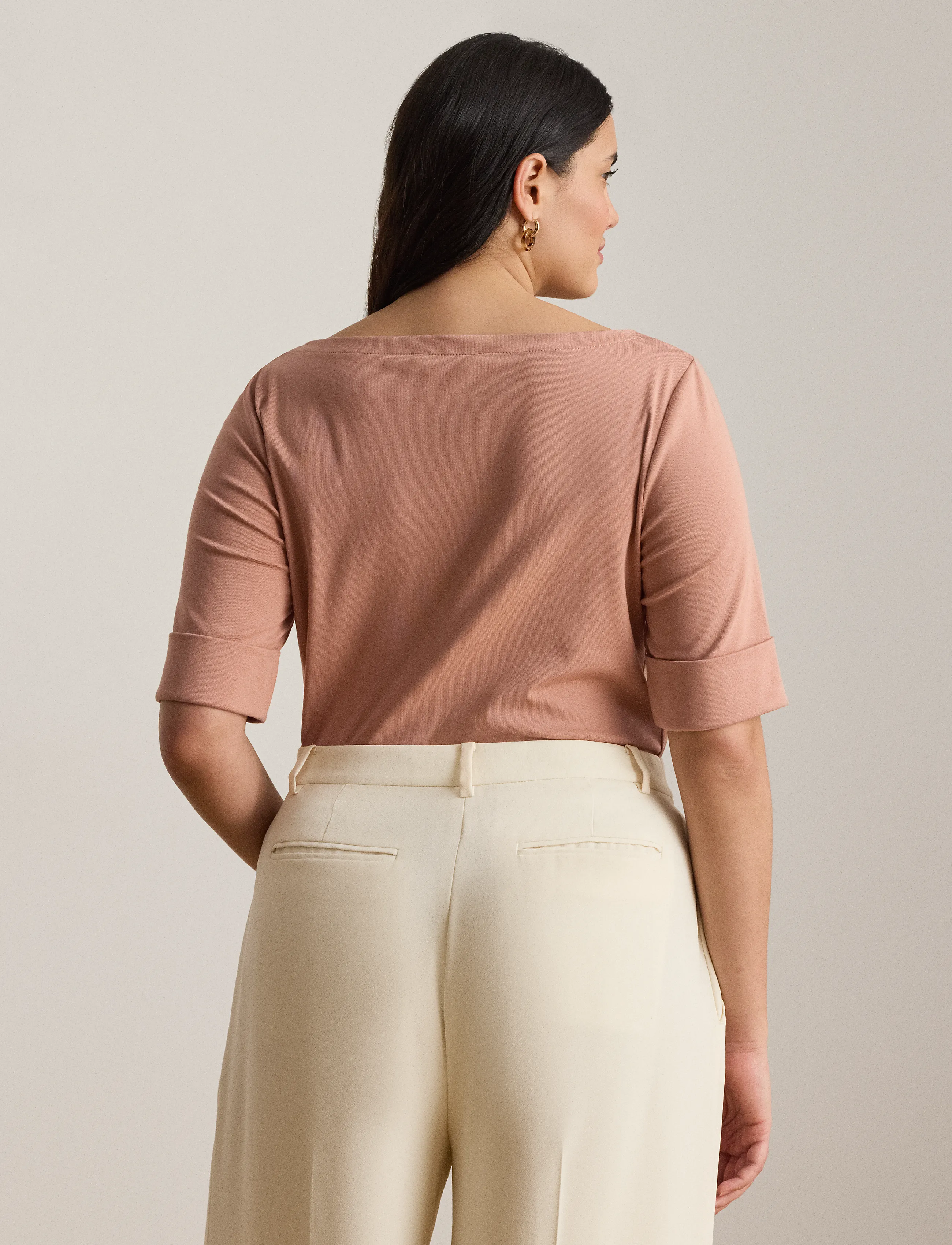 Lauren Ralph Lauren Stretch Cotton Boatneck Tee blusar dam – bild 5