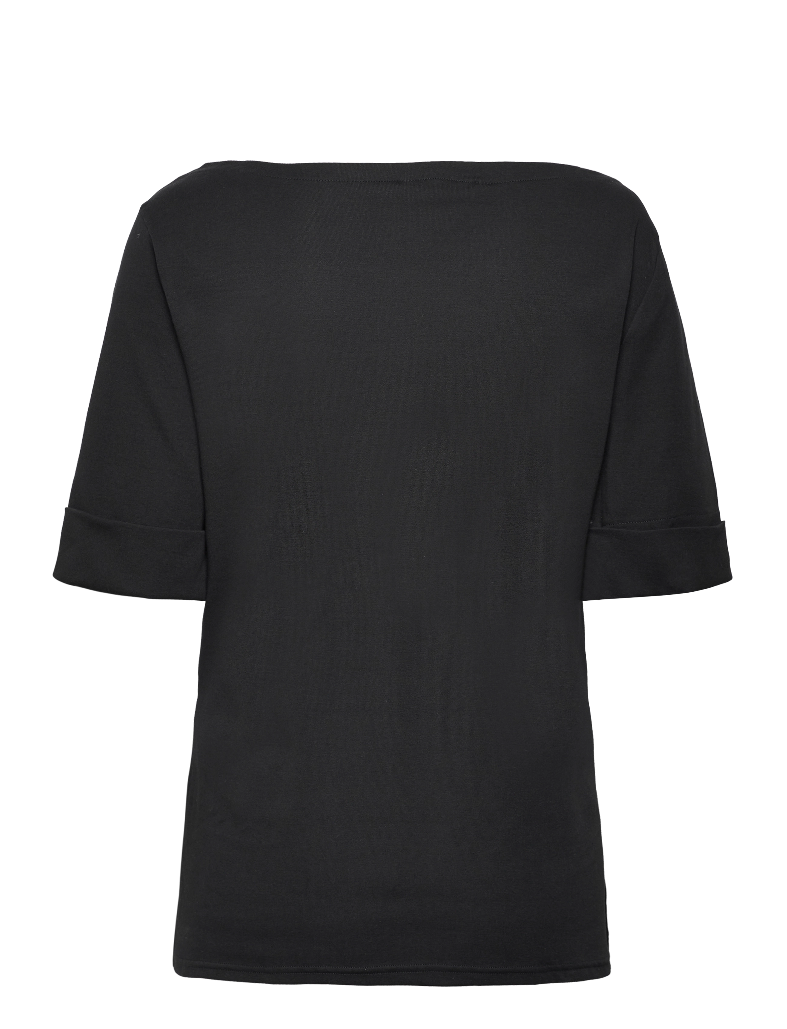 Lauren Ralph Lauren - Stretch Cotton Boatneck Tee - kurzärmelige blusen - polo black - 1