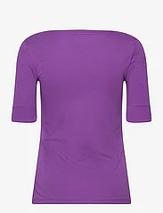Lauren Ralph Lauren - Stretch Cotton Boatneck Tee - marškinėliai - purple jasper - 1