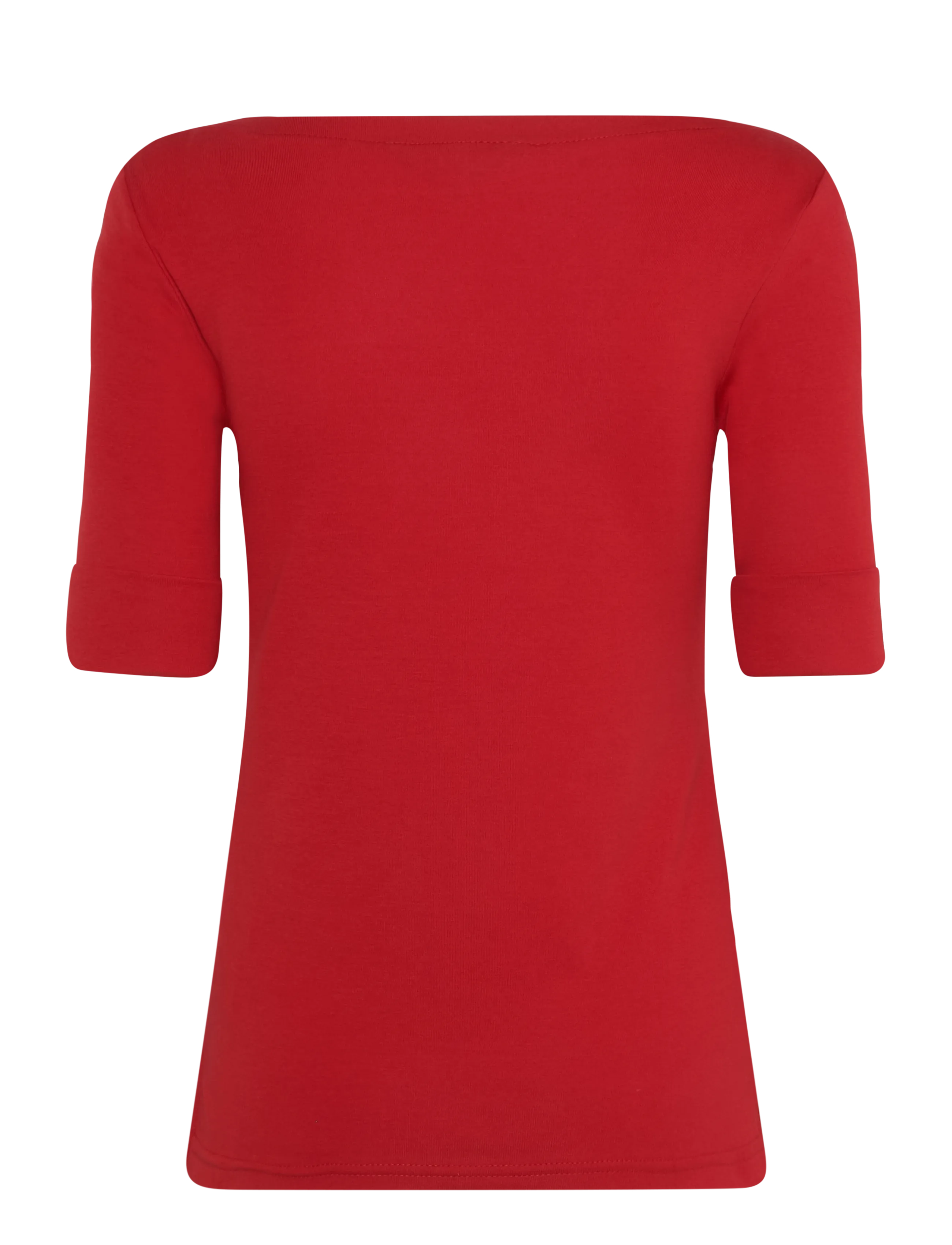 Lauren Ralph Lauren - Topp med båthalsringning bomullsstretch - långärmade toppar - ralph red - 2