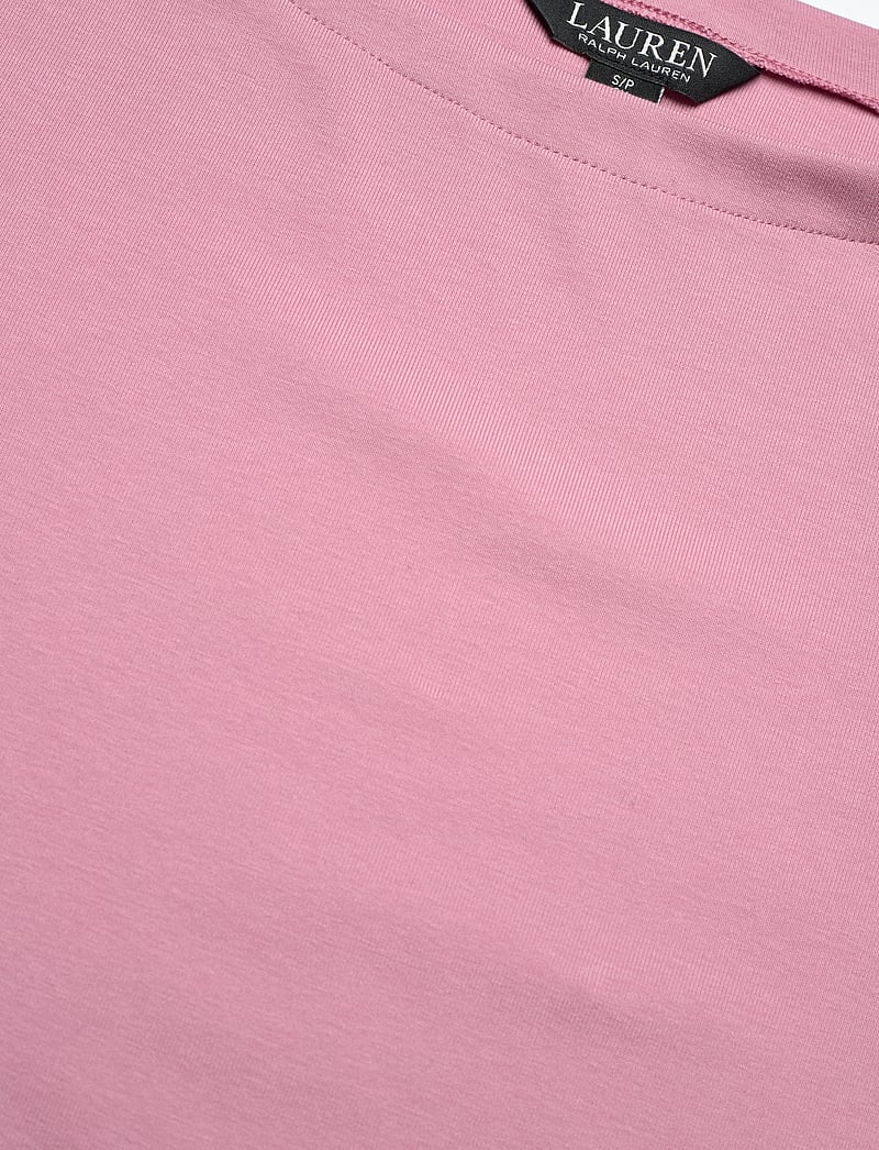 Lauren Ralph Lauren - Stretch Cotton Boatneck Tee - t-shirts & tops - rose mauve - 2