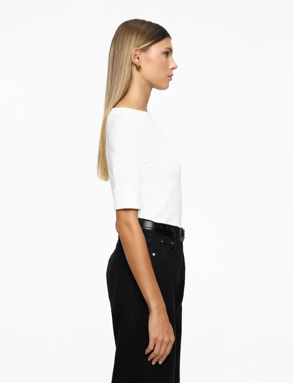 Lauren Ralph Lauren - Stretch Cotton Boatneck Tee - t-shirts - white - 3