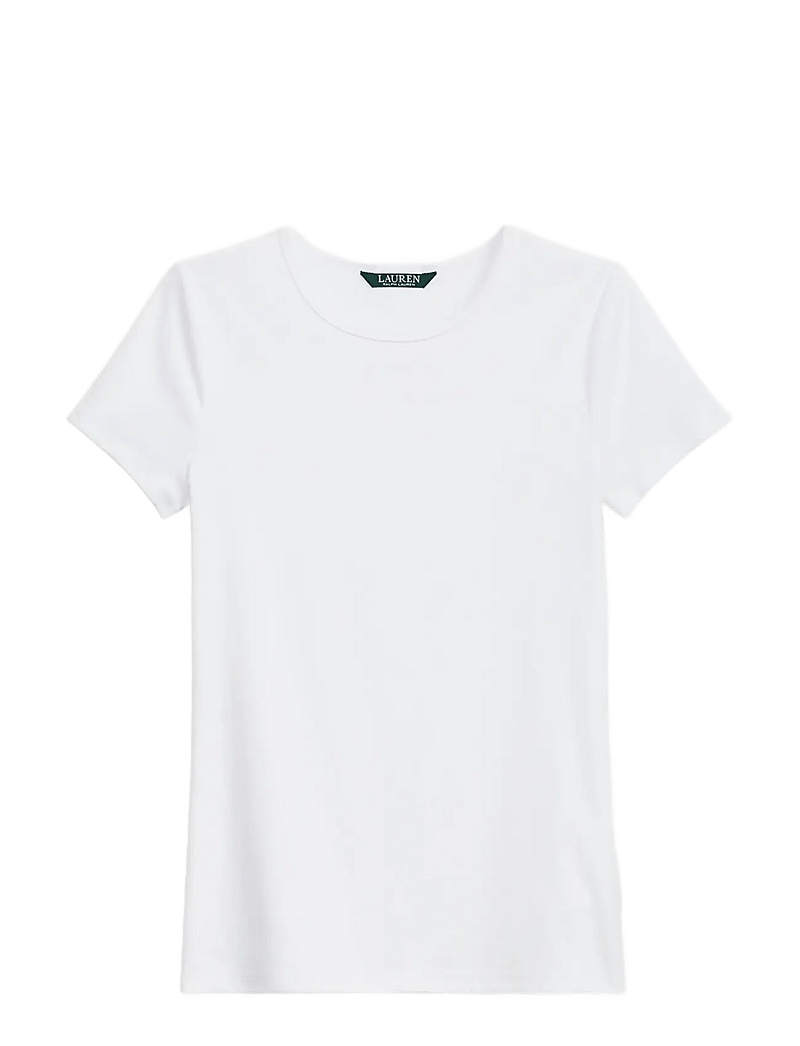 Lauren Ralph Lauren - Stretch Cotton Tee - t-shirts - white - 1