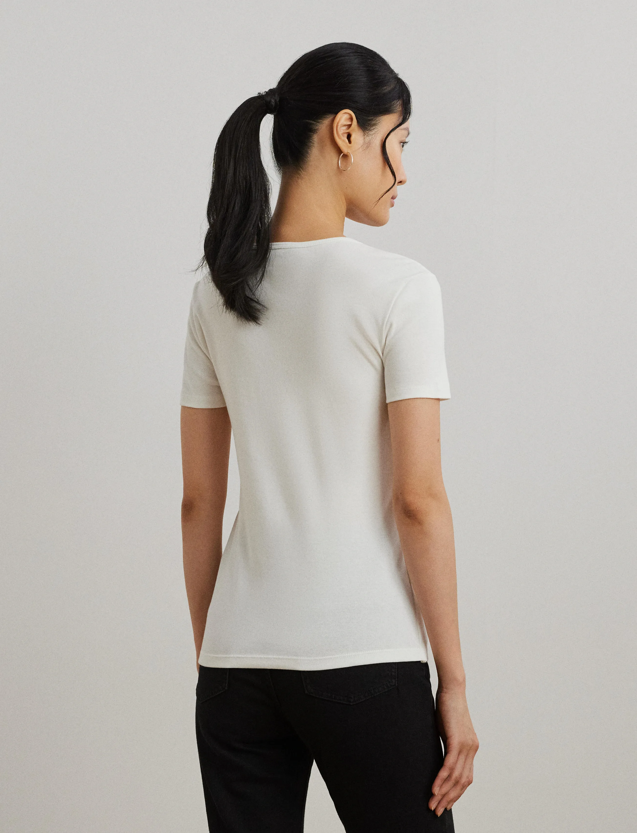 Lauren Ralph Lauren - Stretch Cotton Tee - white - 2