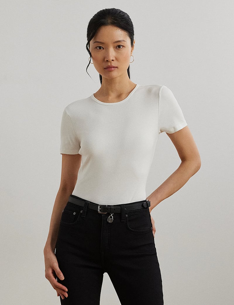 Lauren Ralph Lauren - Stretch Cotton Tee - t-shirts - white - 3