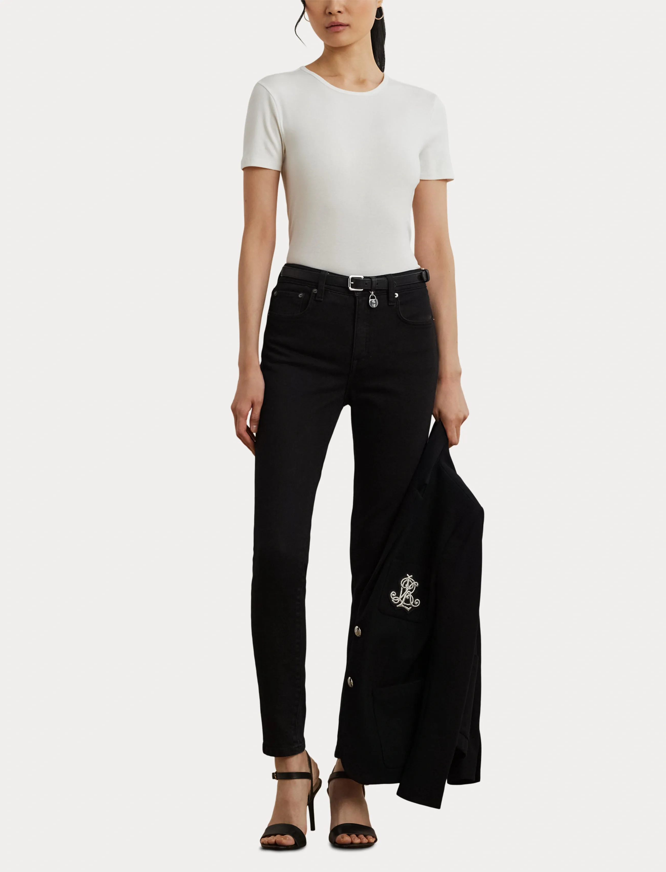Lauren Ralph Lauren - Stretch Cotton Tee - white - 4