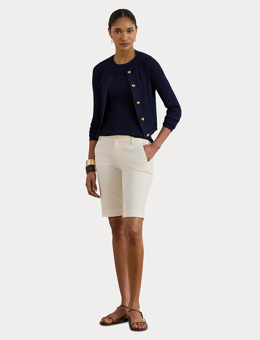 Lauren Ralph Lauren - Bi-Stretch Twill Short - chino shorts - white - 4