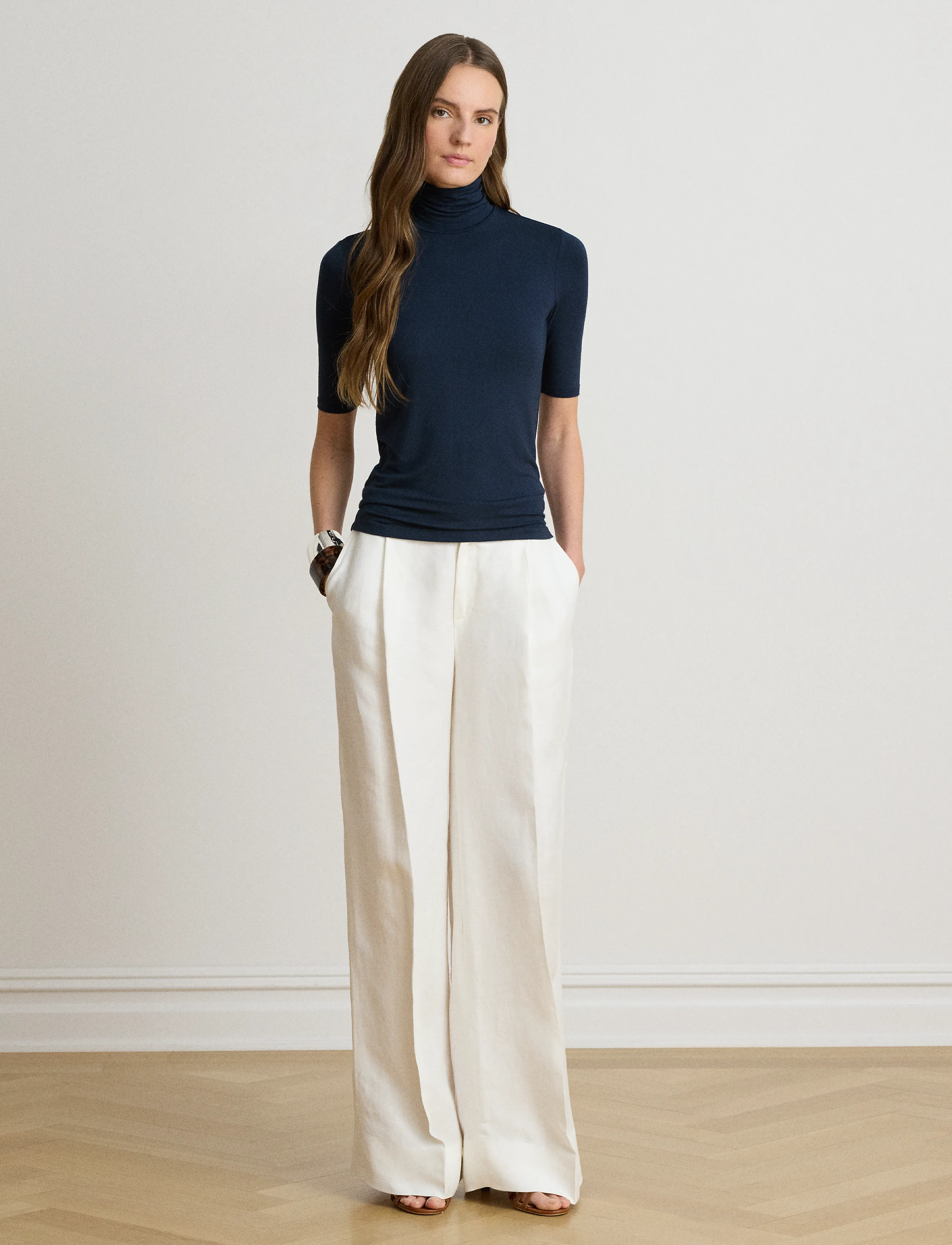 Lauren Ralph Lauren - Stretch Jersey Turtleneck - rollkragenpullover - lauren navy - 5