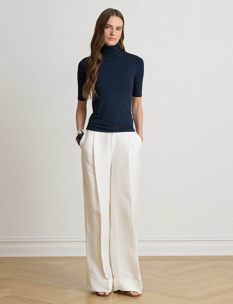 Lauren Ralph Lauren - Stretch Jersey Turtleneck - rollkragenpullover - lauren navy - 5