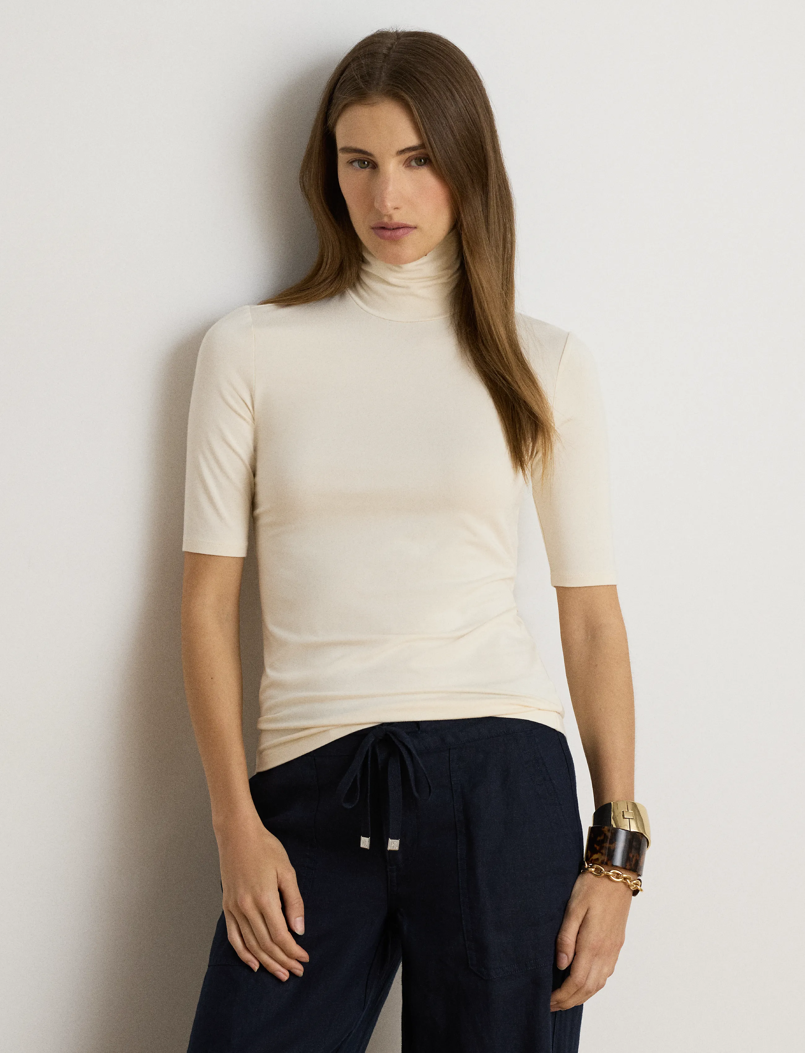 Lauren Ralph Lauren Stretch Jersey Turtleneck toppar & linnen dam – bild 5