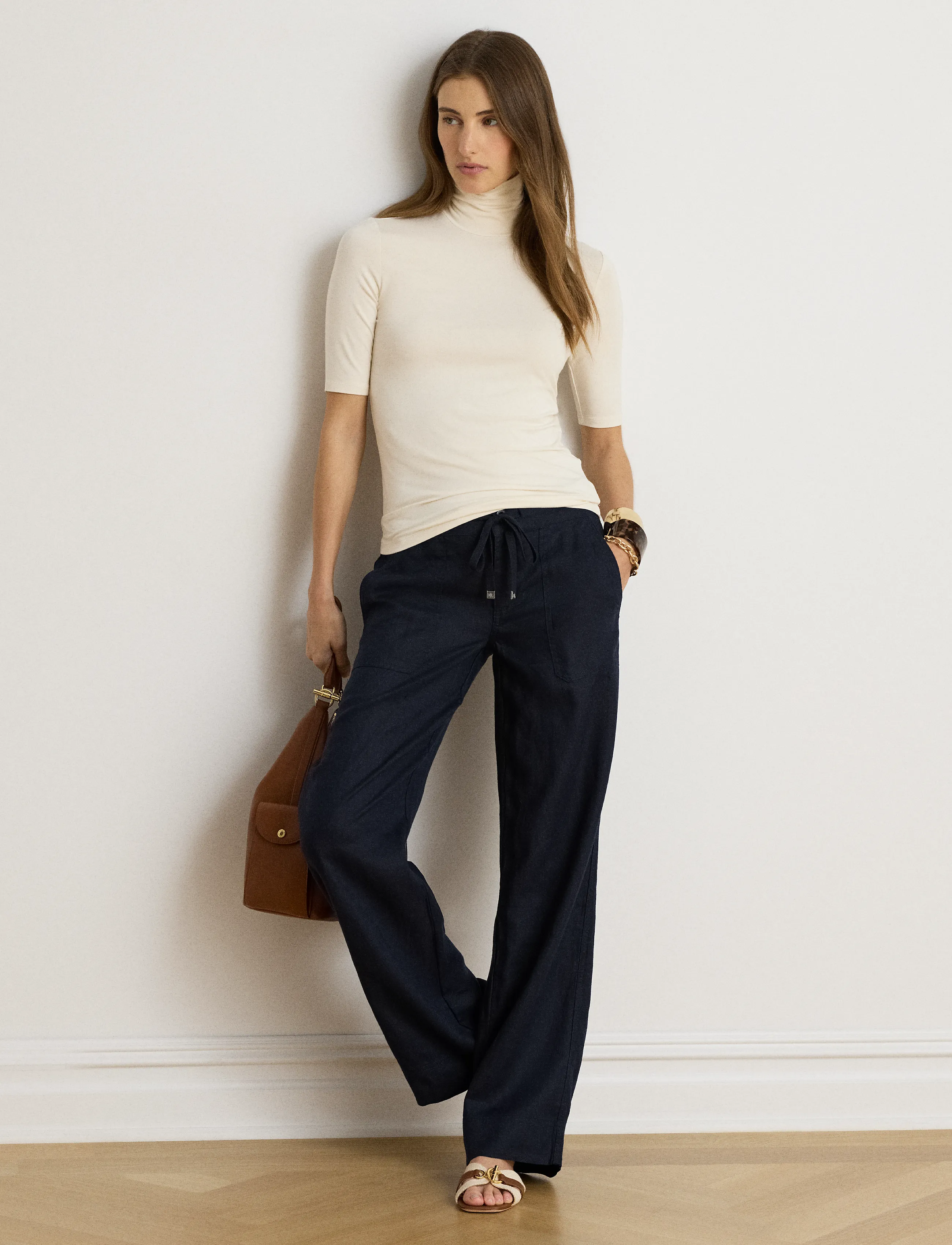 Lauren Ralph Lauren Stretch Jersey Turtleneck - Lauren Ralph Lauren - MASCARPONE CREAM / cream