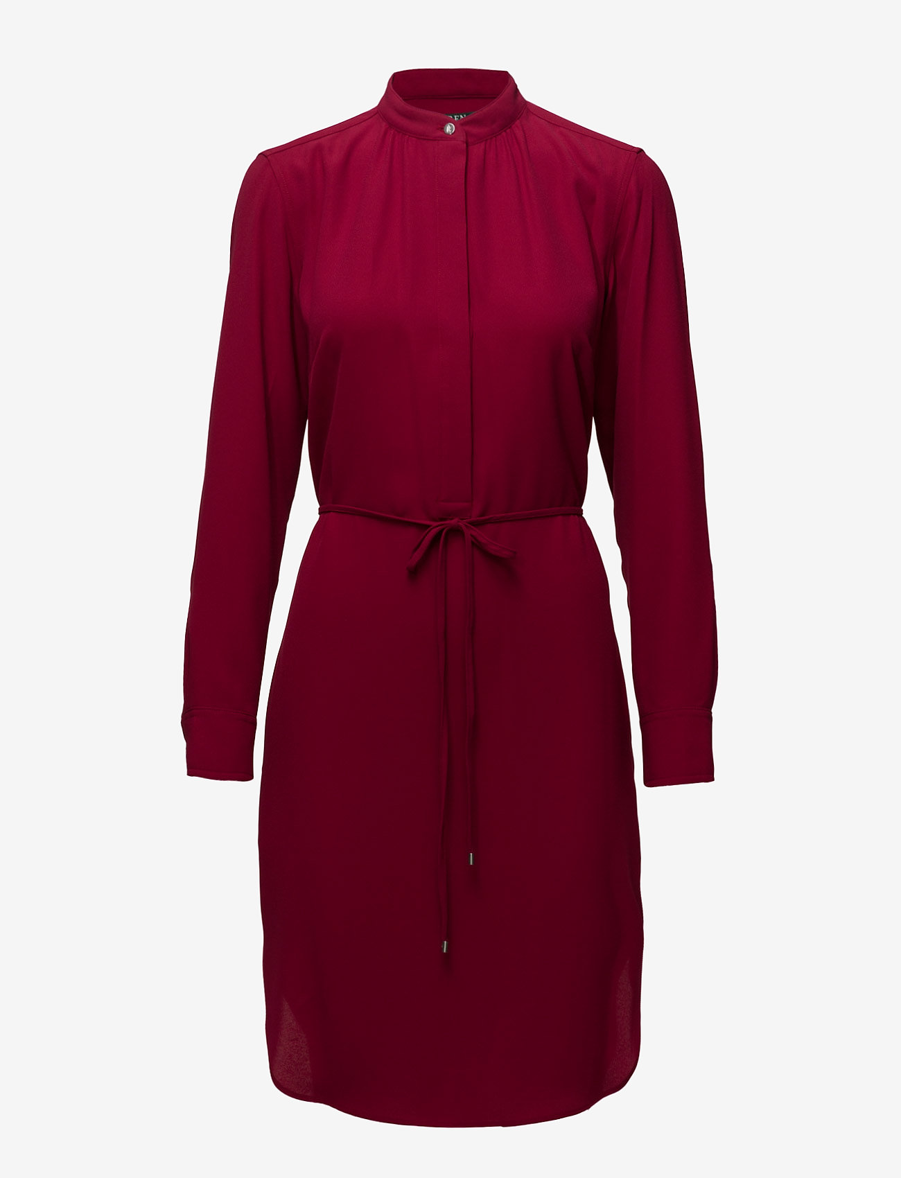 Georgette split-neck dress