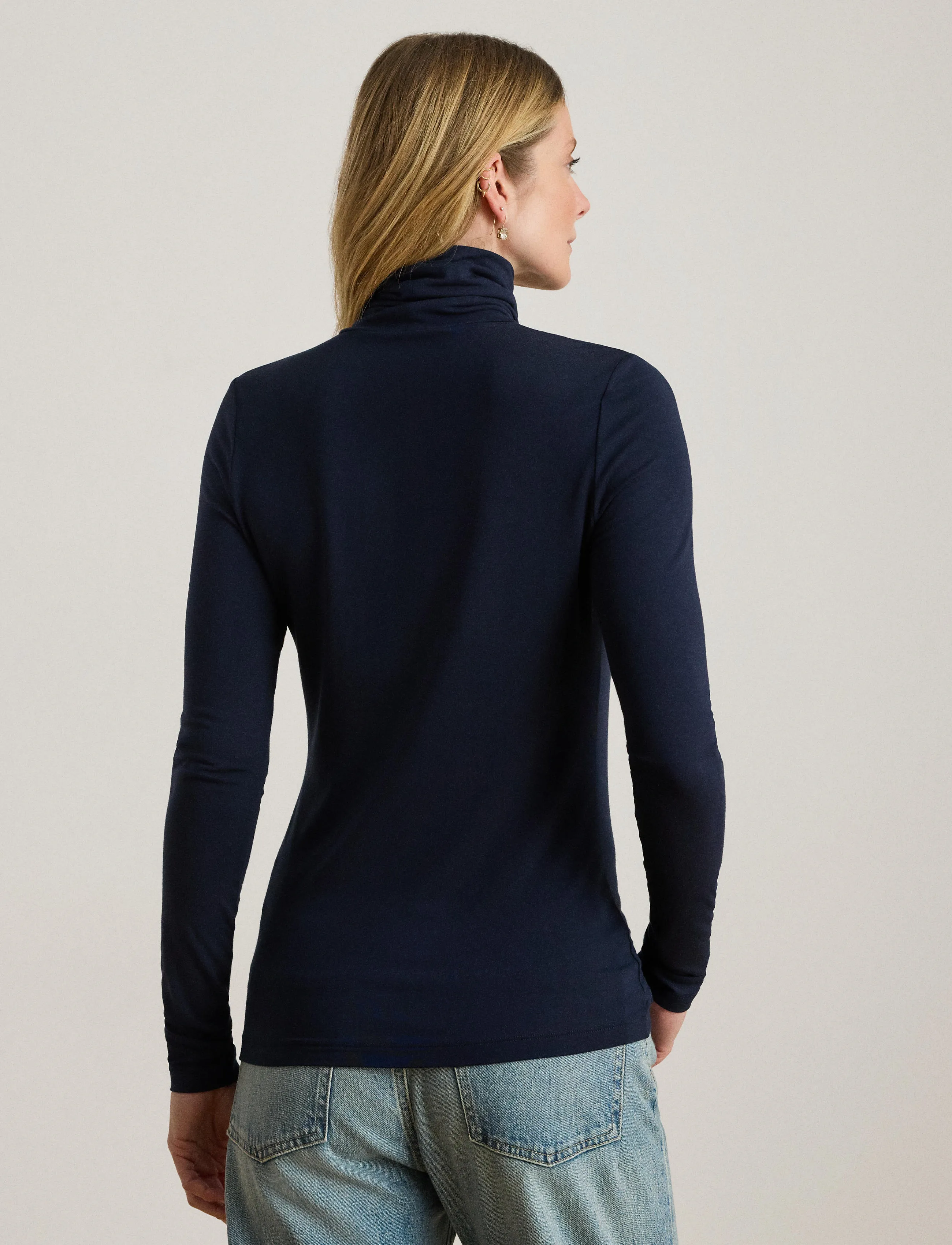 Lauren Ralph Lauren - Jersey Turtleneck - rúllukragar - lauren navy - 2