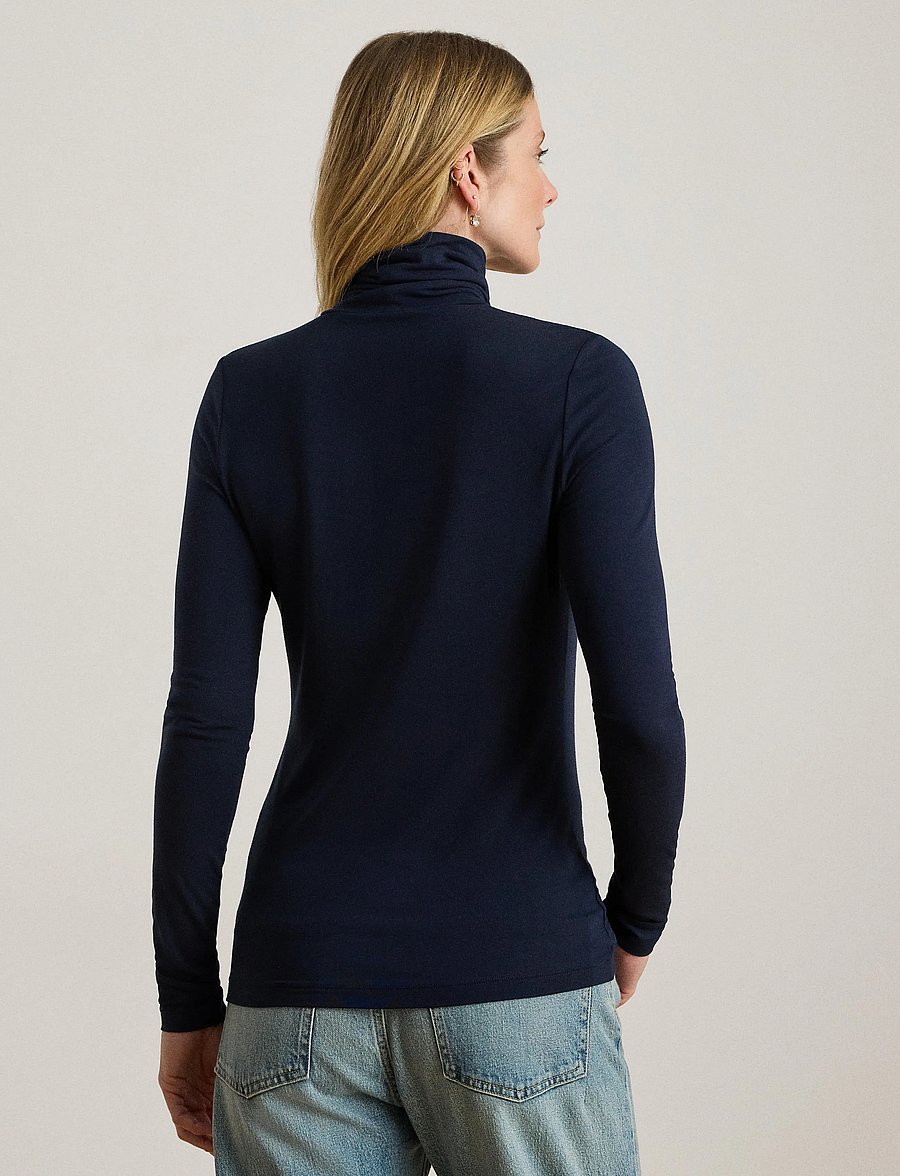 Lauren Ralph Lauren - Jersey Turtleneck - rúllukragar - lauren navy - 2