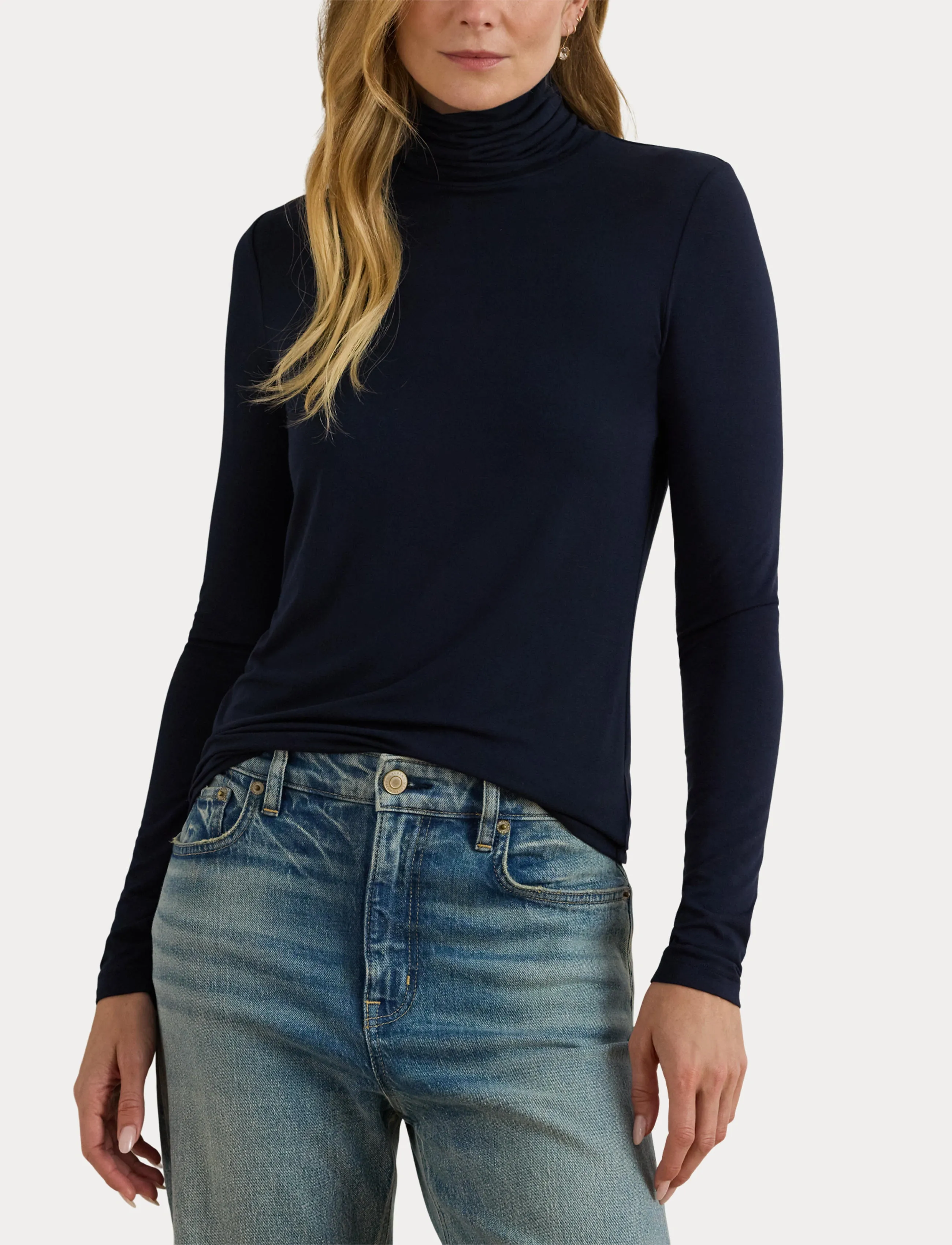 Lauren Ralph Lauren - Jersey Turtleneck - pologenser - lauren navy - 5