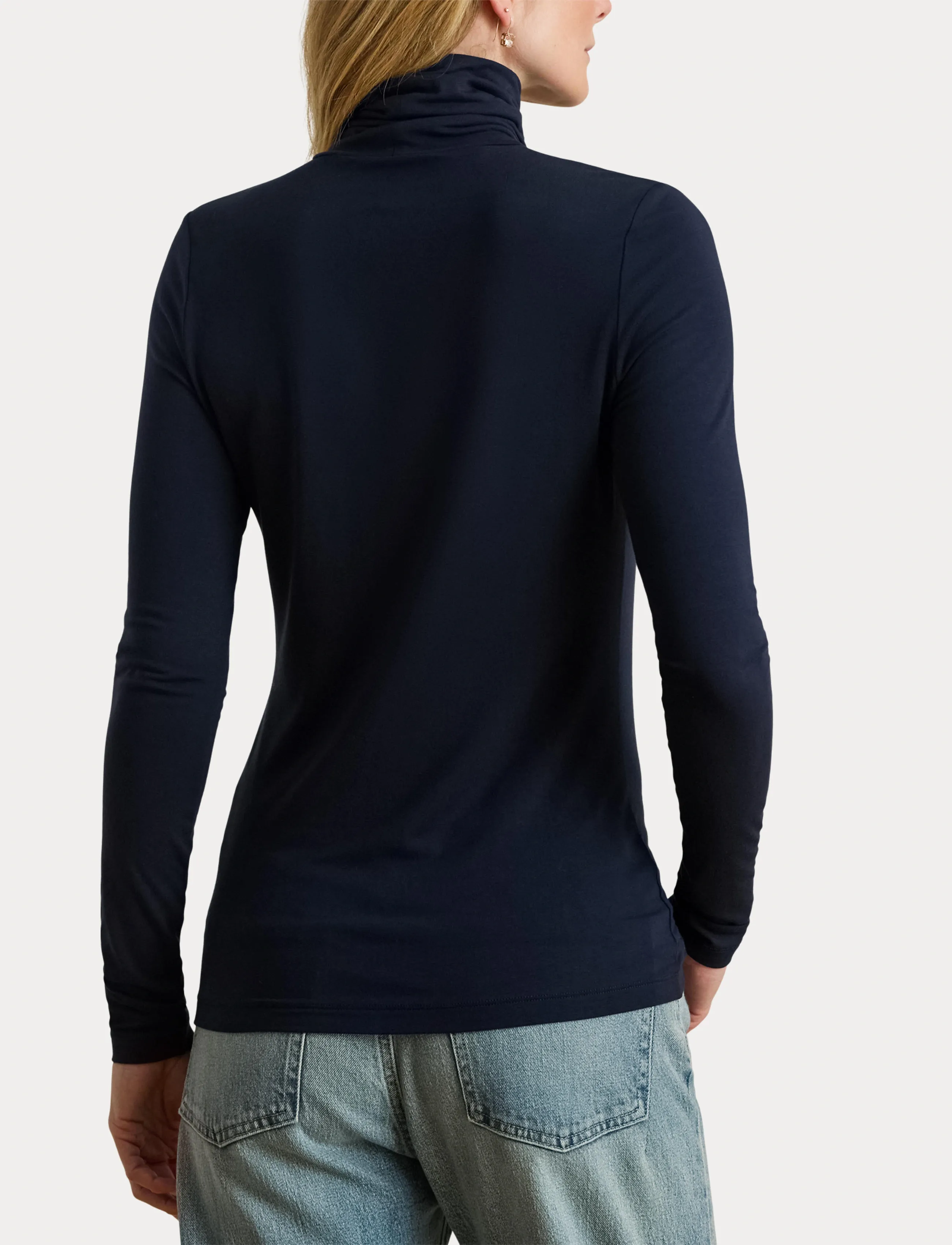 Lauren Ralph Lauren Jersey Turtleneck - Naistele - LAUREN NAVY / blue