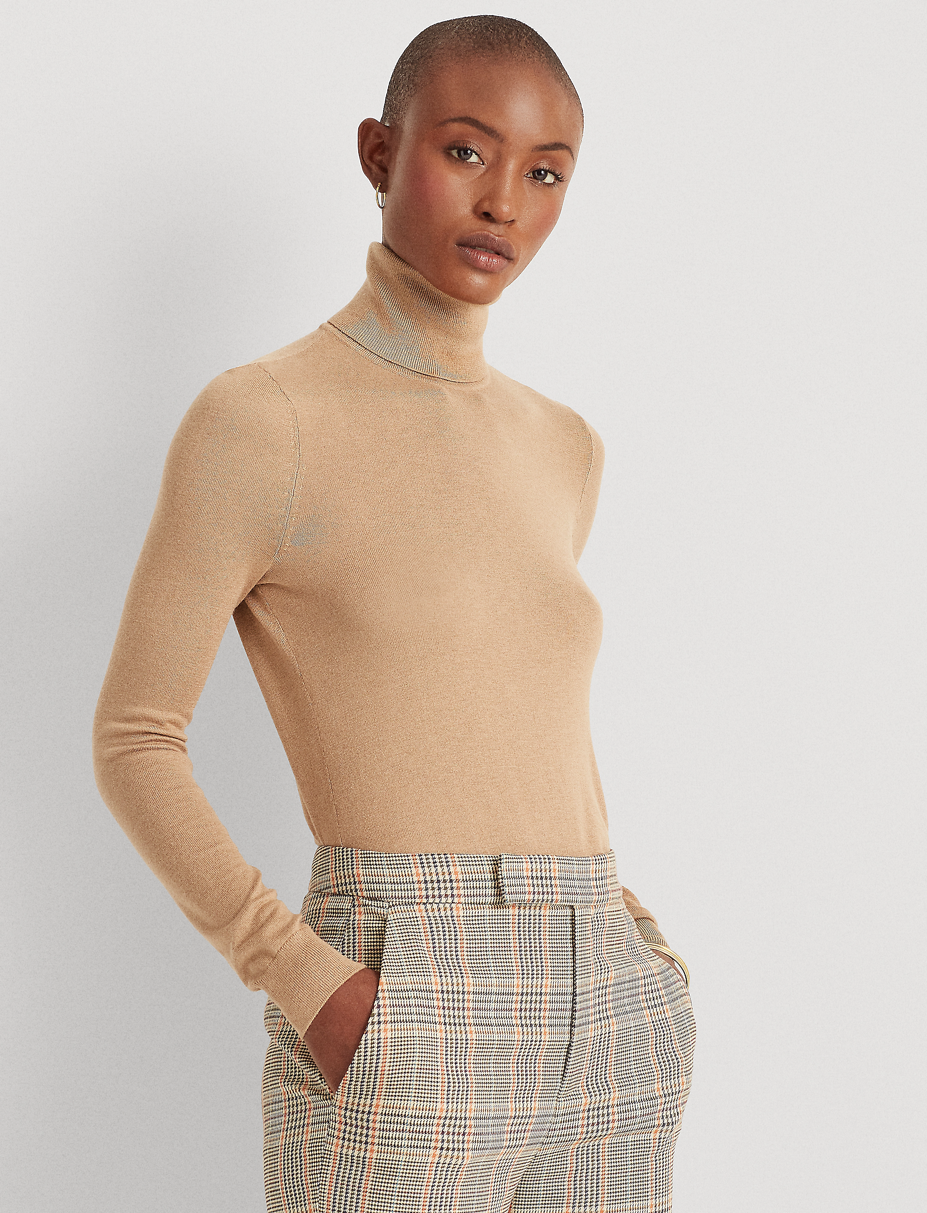 Lauren Ralph Lauren - Silk-Blend Roll Neck - classic camel - 2