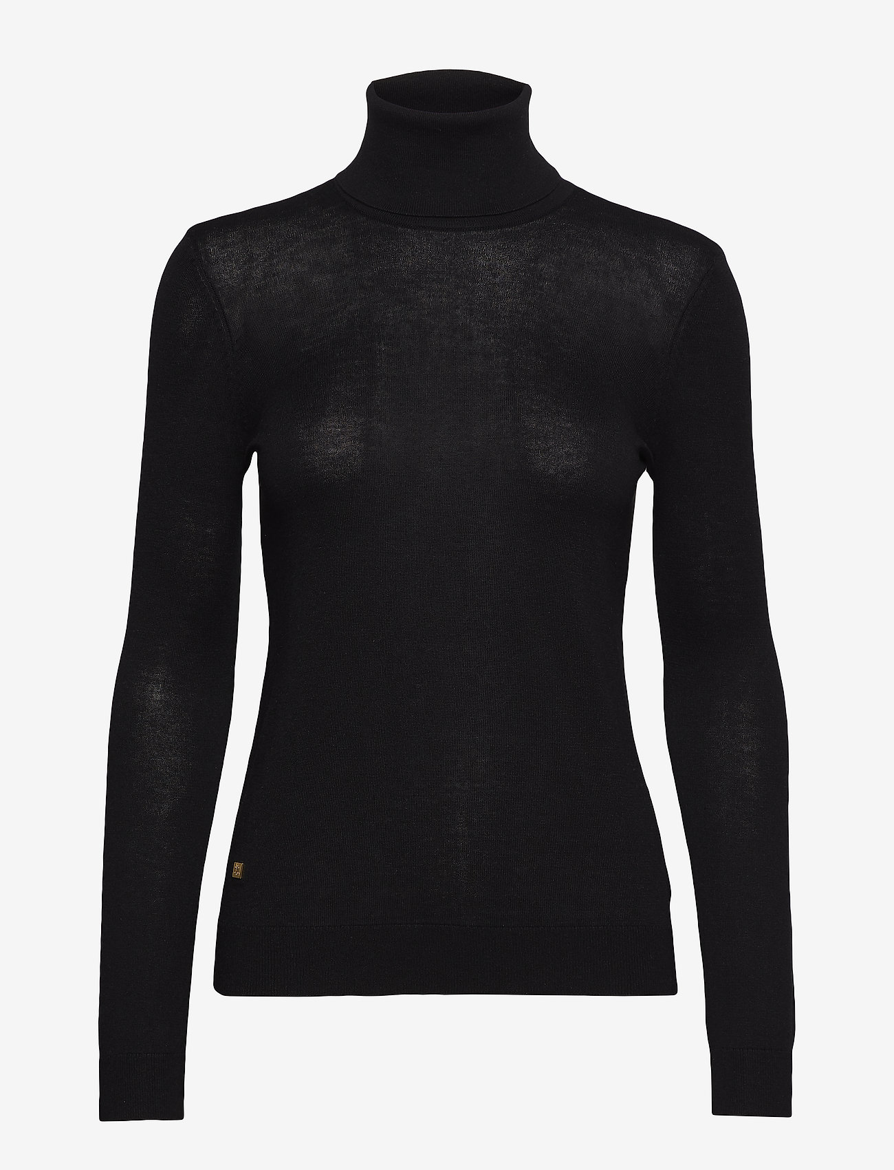 Lauren Ralph Lauren - Silk-Blend Roll Neck - megztiniai su aukšta apykakle - polo black - 0