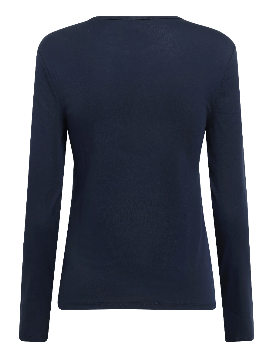 Lauren Ralph Lauren - Långärmad t-shirt i stretchig bomull - långärmade toppar - lauren navy - 3