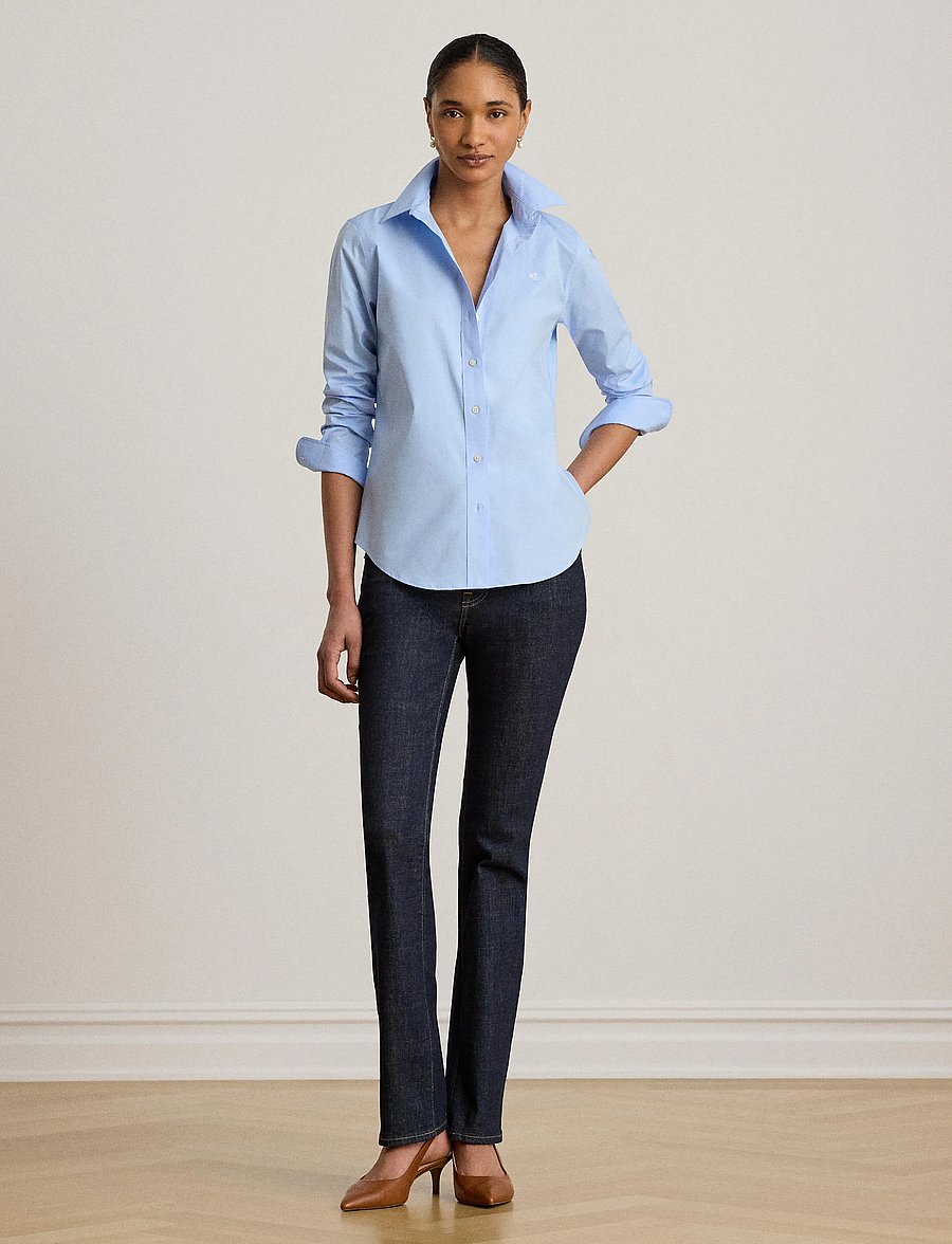 Lauren Ralph Lauren - 50S STRTCH NON IRON-LS SHIRT W/ CHS - chemises à manches longues - blue - 0