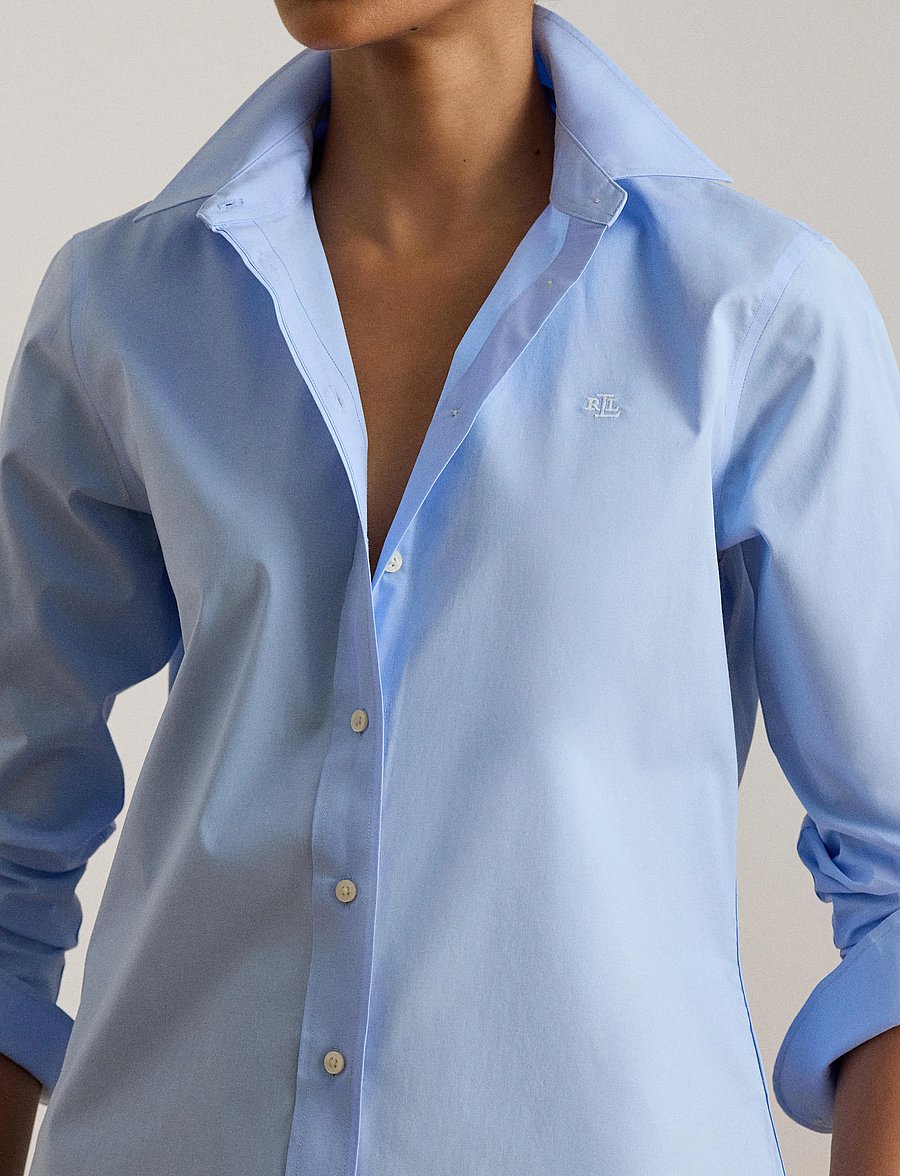 Lauren Ralph Lauren - 50S STRTCH NON IRON-LS SHIRT W/ CHS - chemises à manches longues - blue - 3
