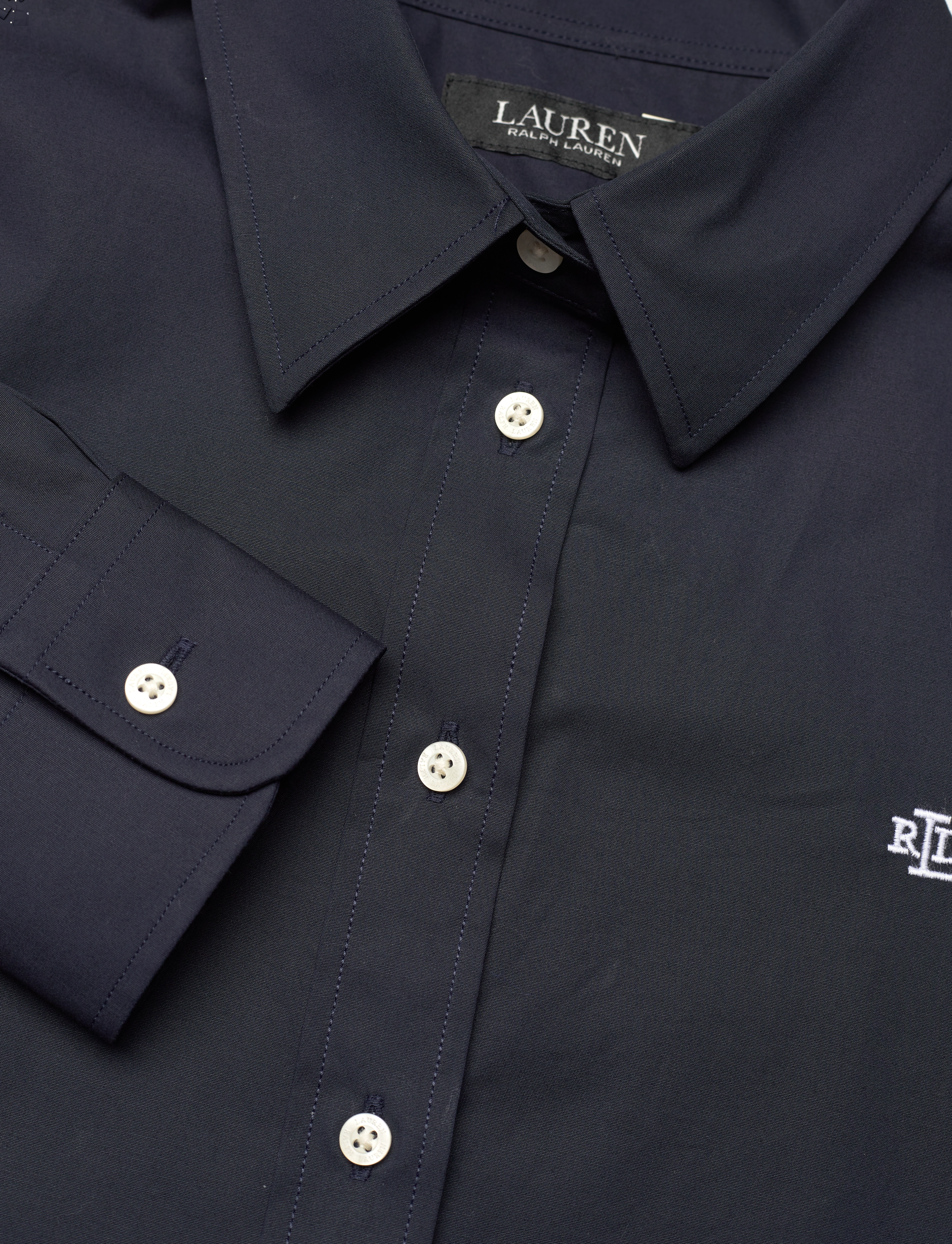 Lauren Ralph Lauren - 50S STRTCH NON IRON-LS SHIRT W/ CHST EMB - langærmede skjorter - lauren navy - 2