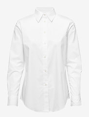 Easy Care Stretch Cotton Shirt - WHITE