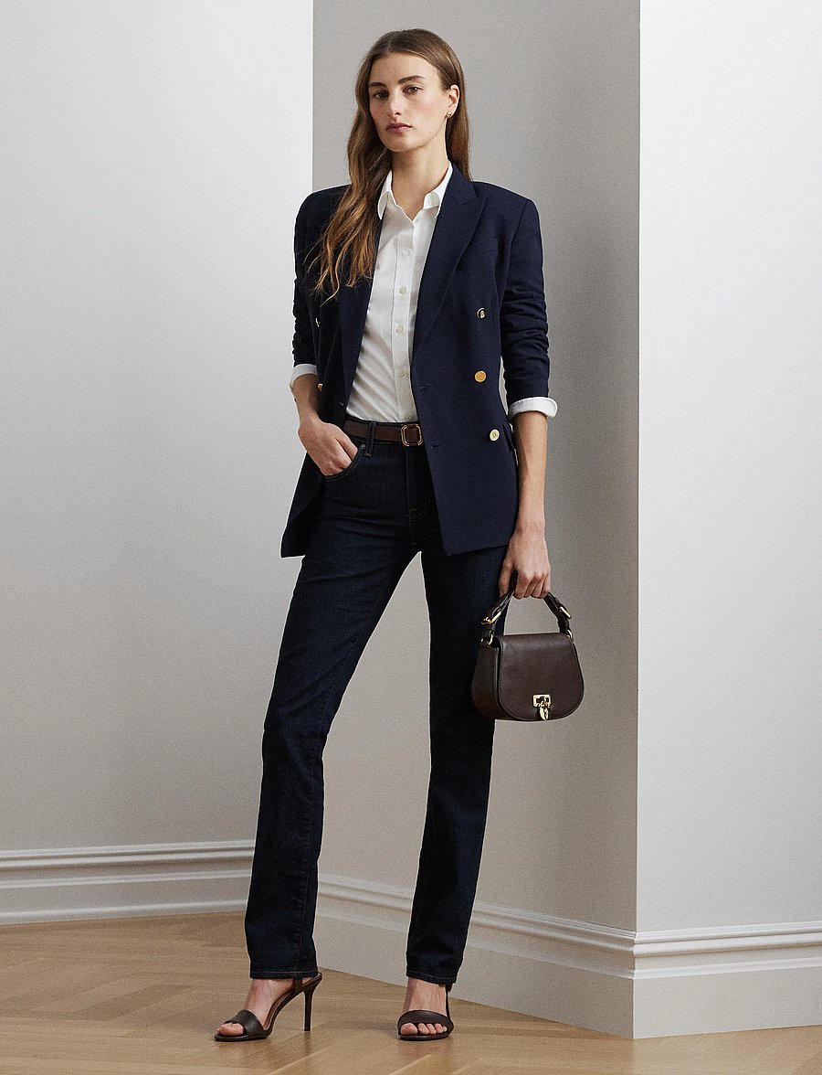 Lauren Ralph Lauren - Easy Care Stretch Cotton Shirt - pikkade varrukatega särgid - white - 0