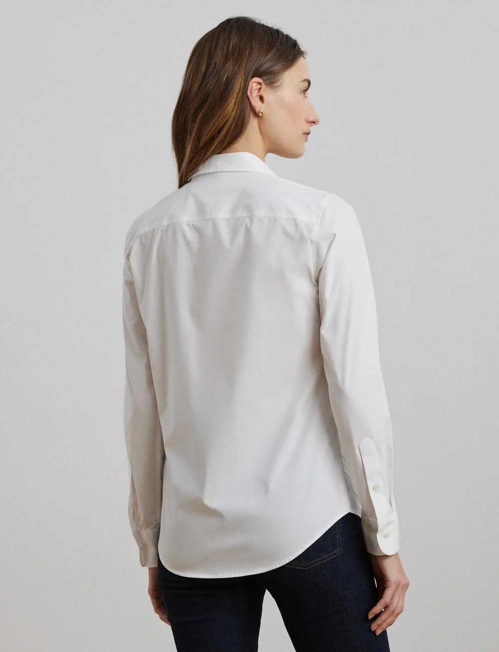 Lauren Ralph Lauren - Easy Care Stretch Cotton Shirt - denim shirts - white - 2
