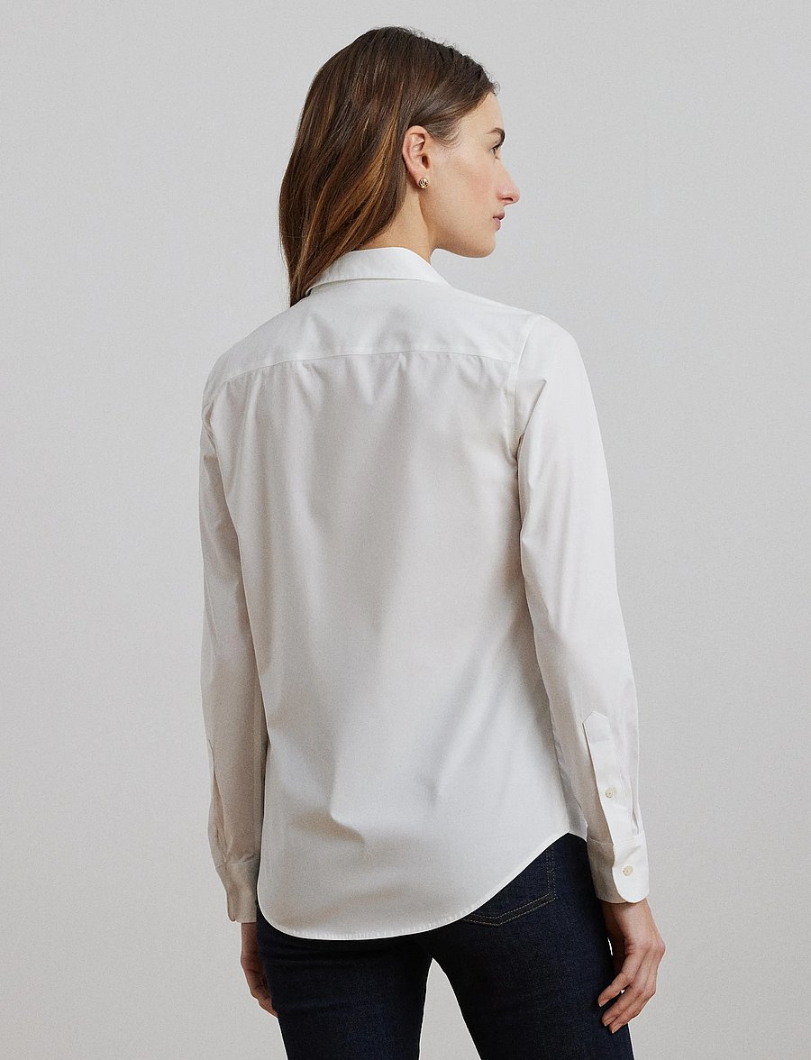Lauren Ralph Lauren - Easy Care Stretch Cotton Shirt - pikkade varrukatega särgid - white - 2