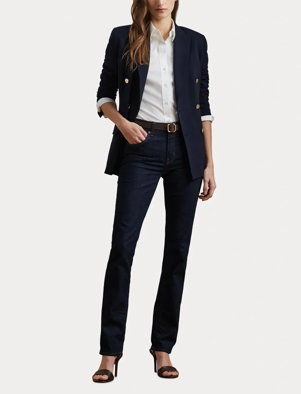 Lauren Ralph Lauren - Easy Care Stretch Cotton Shirt - denim shirts - white - 4