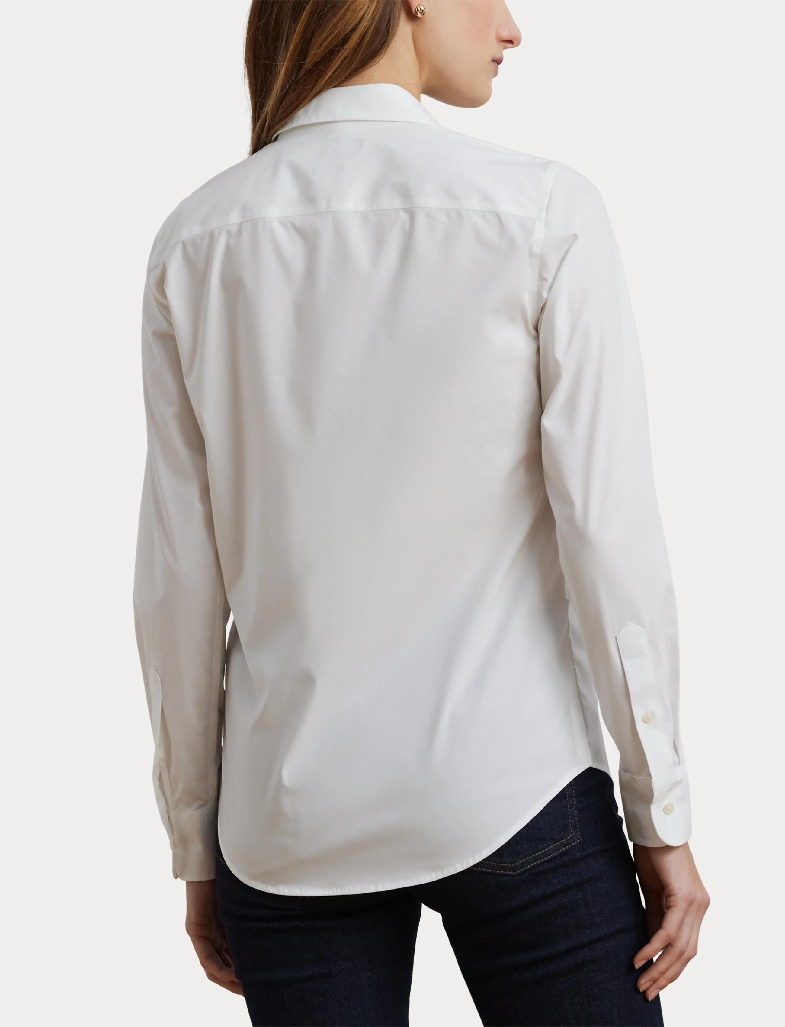 Lauren Ralph Lauren 50S STRTCH NON IRON-LS SHIRT W/ CHS - For hende - WHITE / white