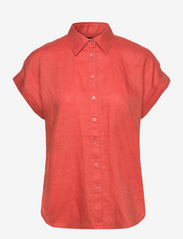 Linen Dolman-Sleeve Shirt - CANYON ORANGE