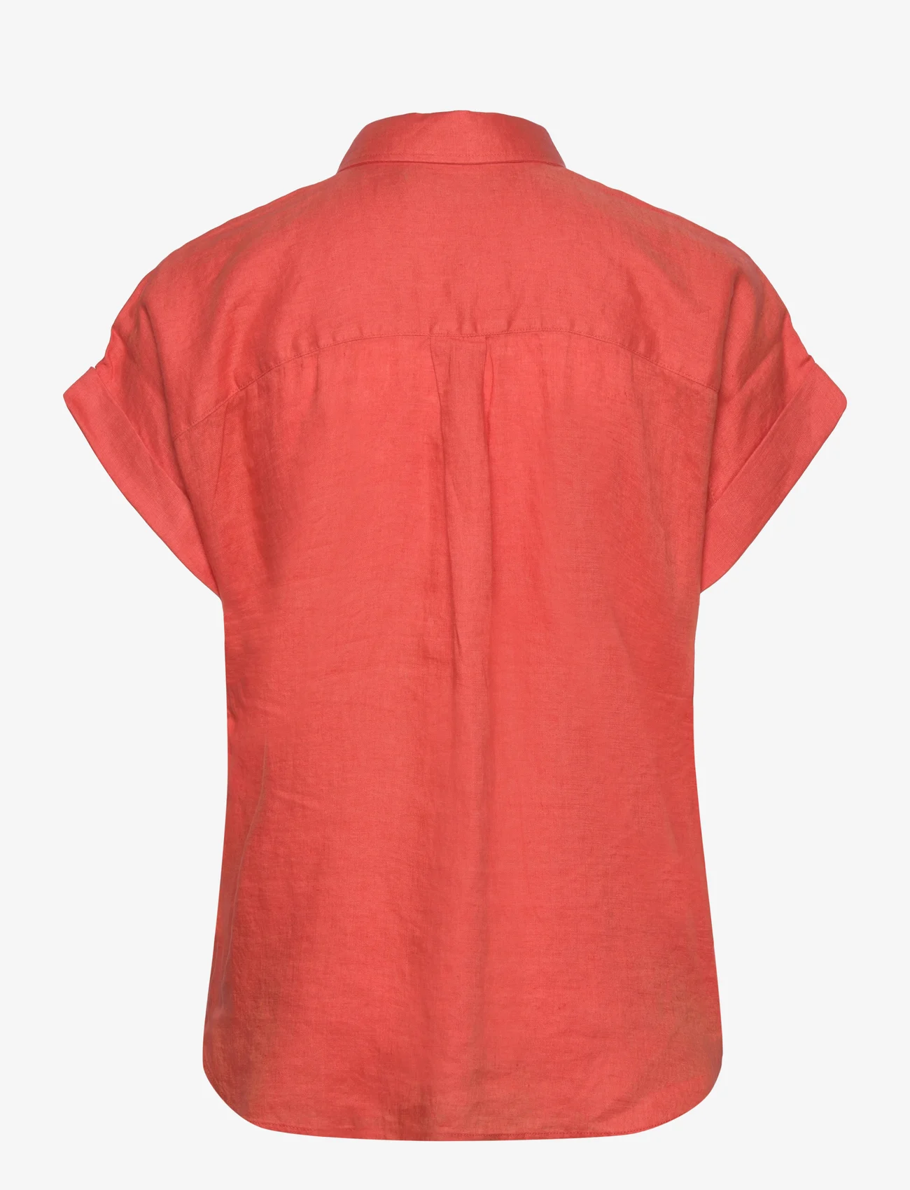 Lauren Ralph Lauren - Linen Dolman-Sleeve Shirt - lininiai marškiniai - canyon orange - 1