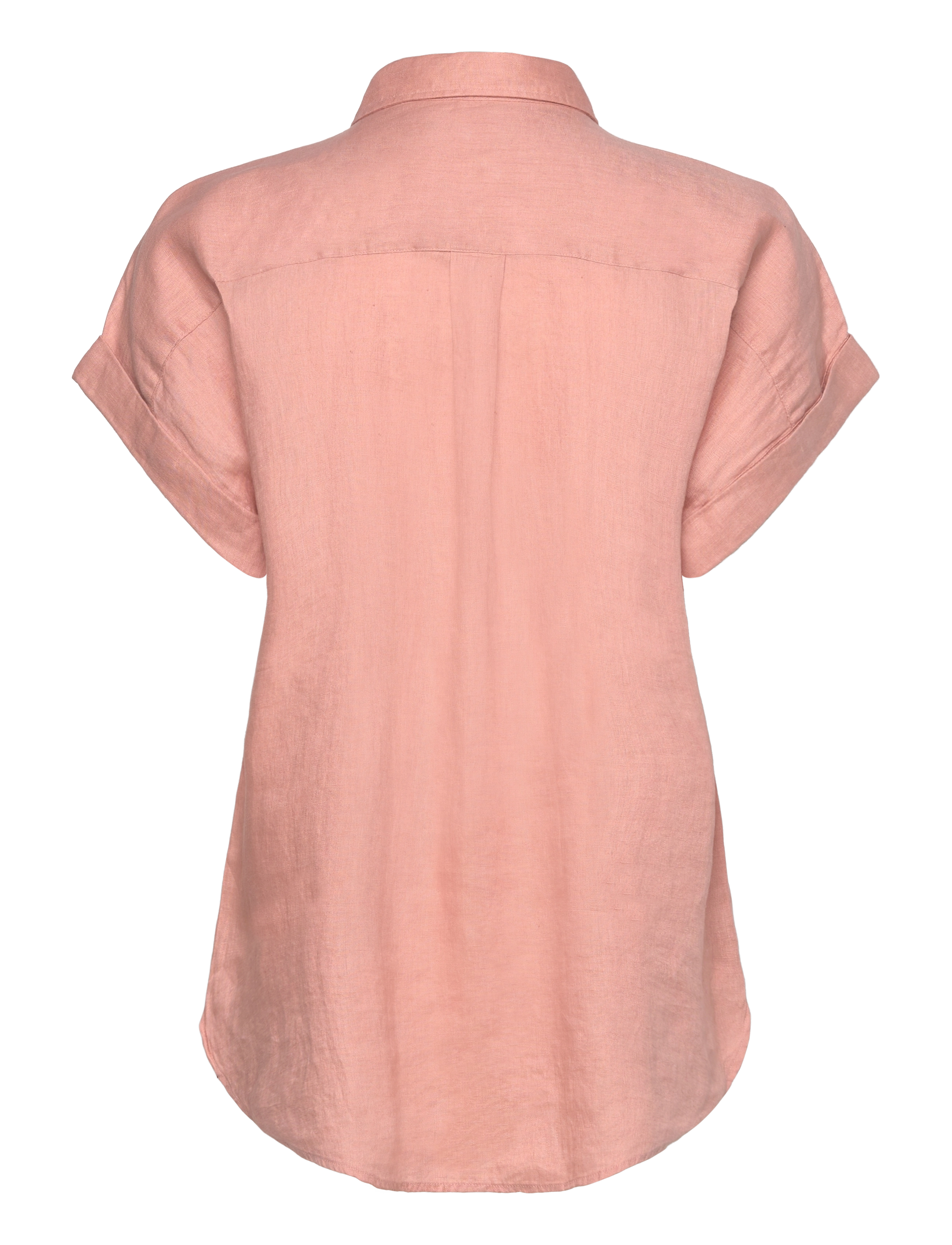 Lauren Ralph Lauren - Relaxed Fit Linen Short-Sleeve Shirt - linneskjortor - sunrise blush - 1