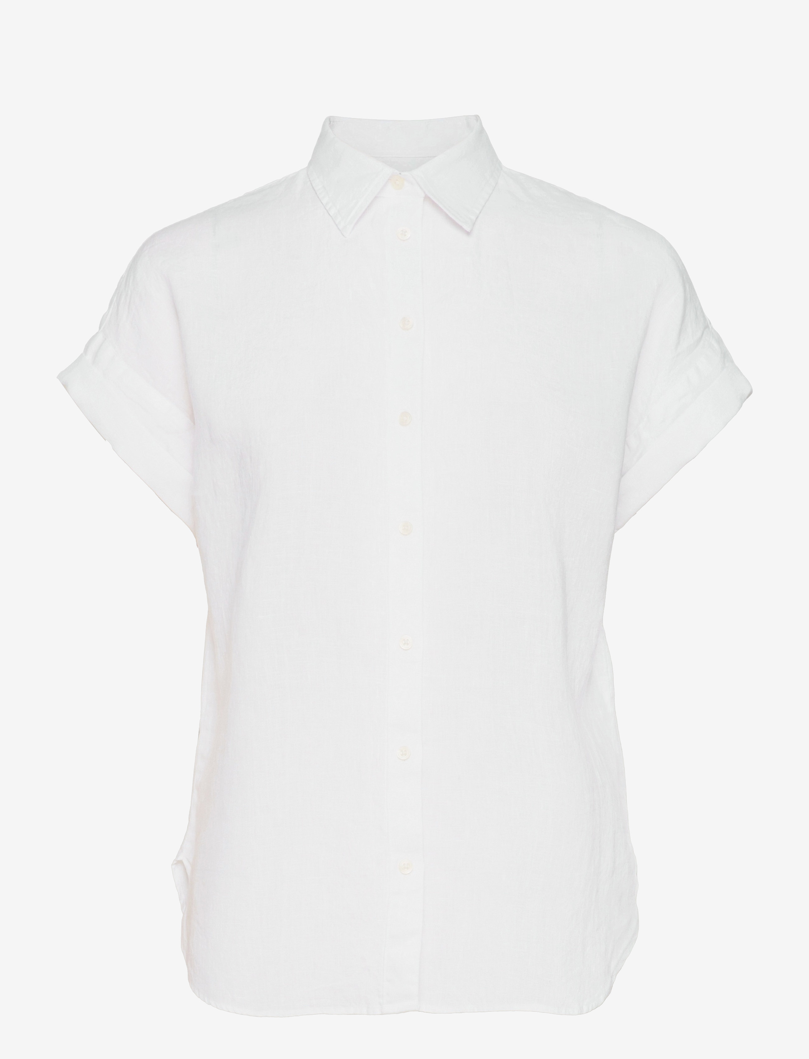 TISSUE LINEN-SS SHIRT - WHITE