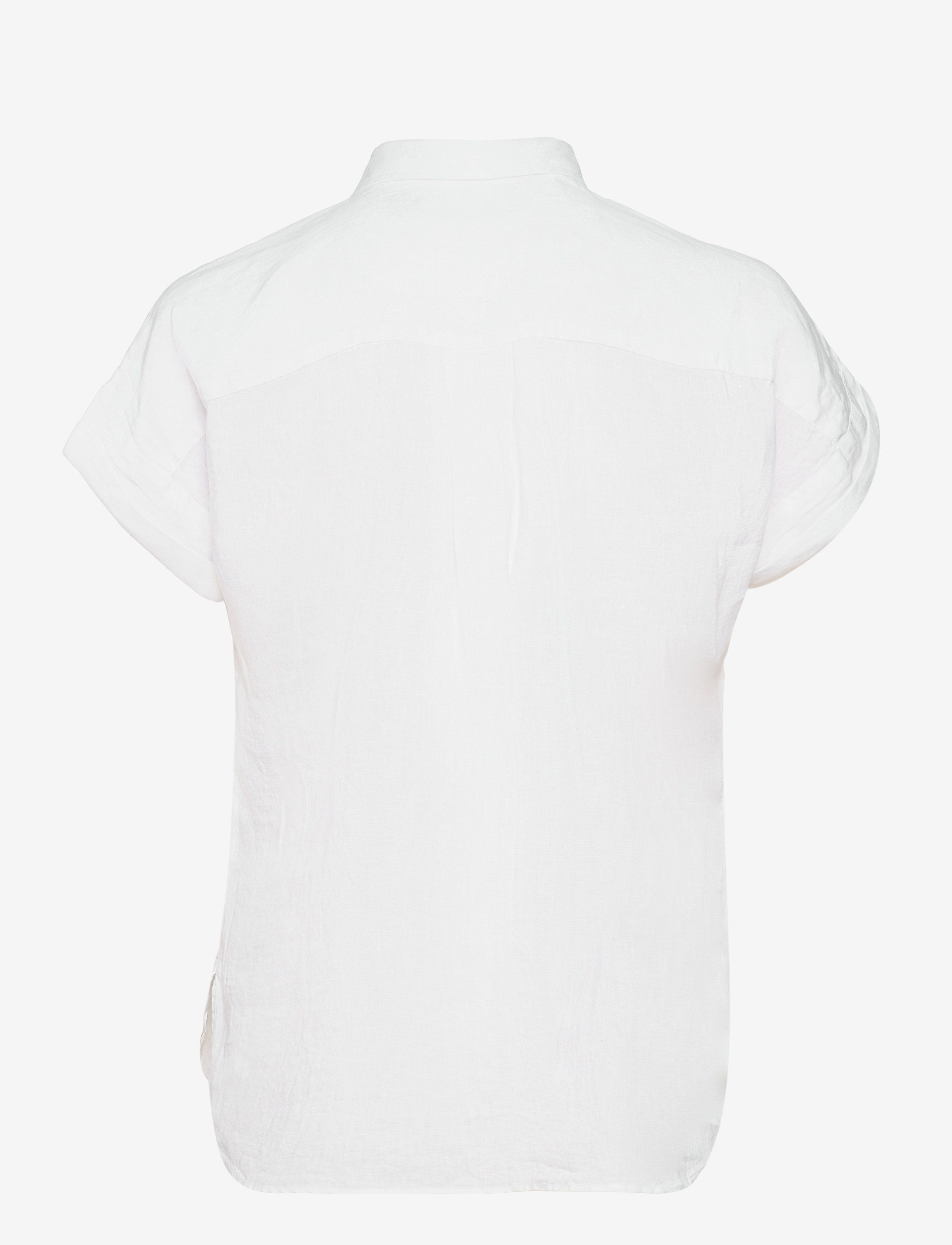 Lauren Ralph Lauren - TISSUE LINEN-SS SHIRT - hørskjorter - white - 2